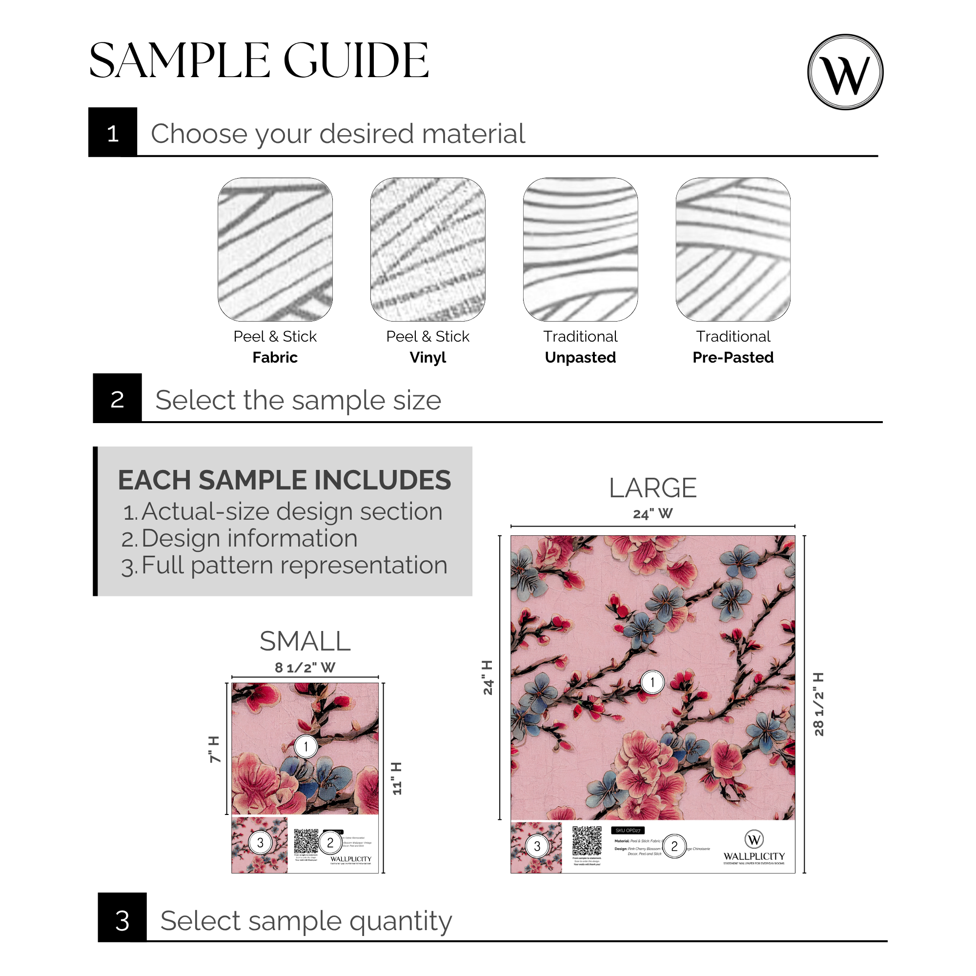 Sakura Blush wallpaper sample guide
