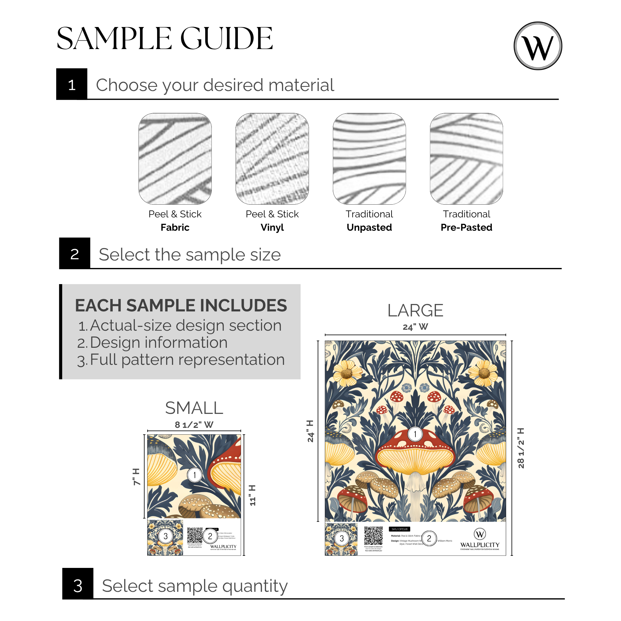 Toadstool Tapestry wallpaper sample guide