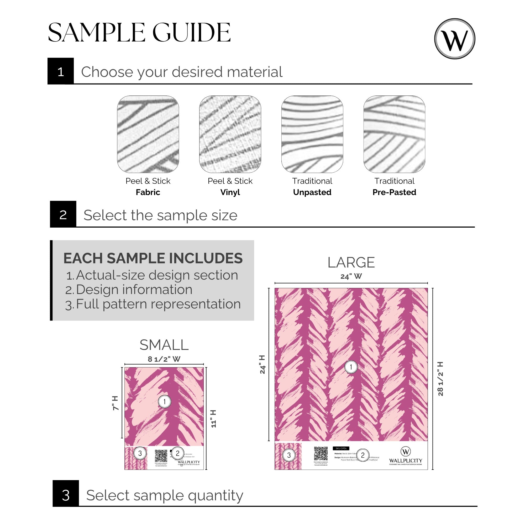 Pink Sketch wallpaper sample guide