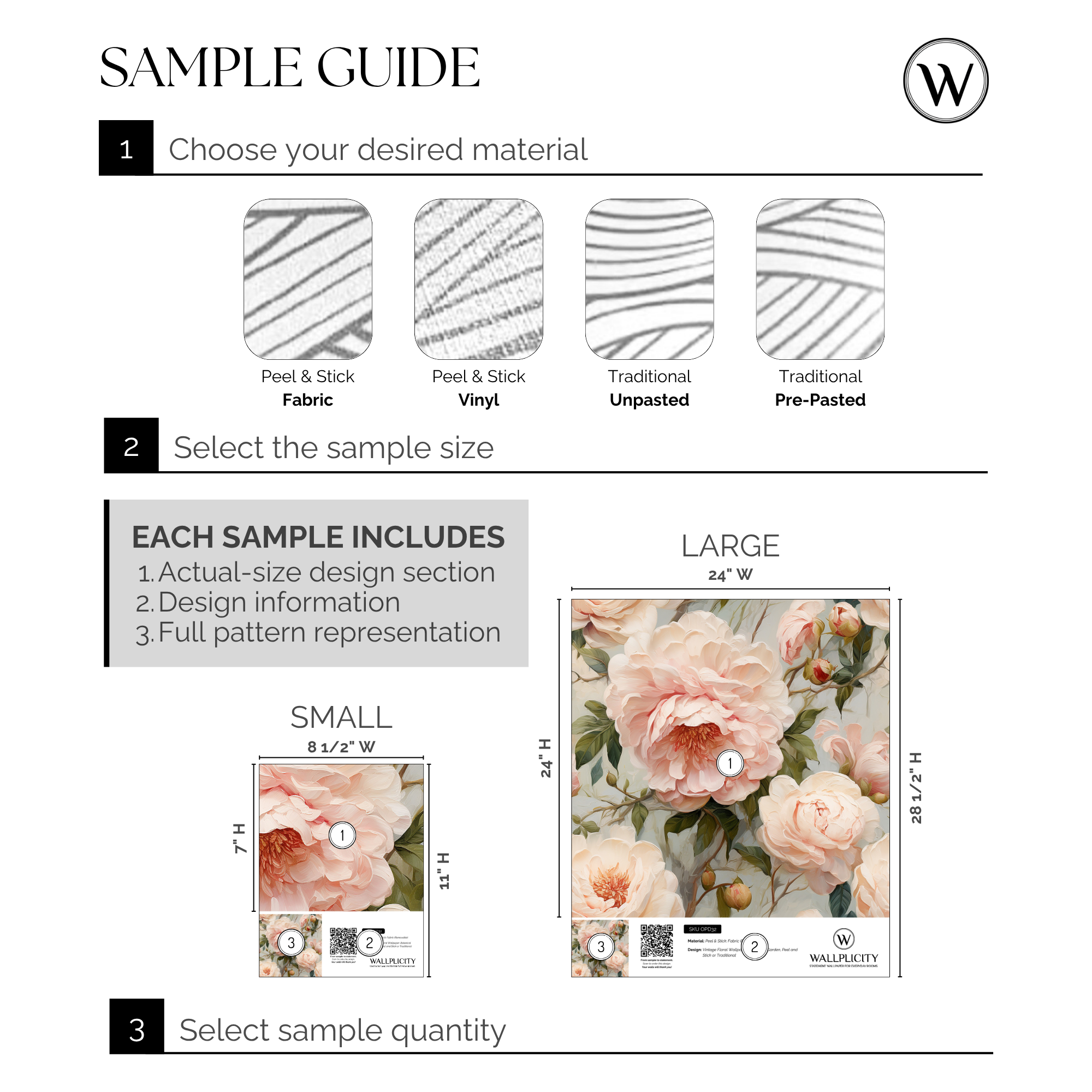 Heirloom Garden wallpaper sample guide