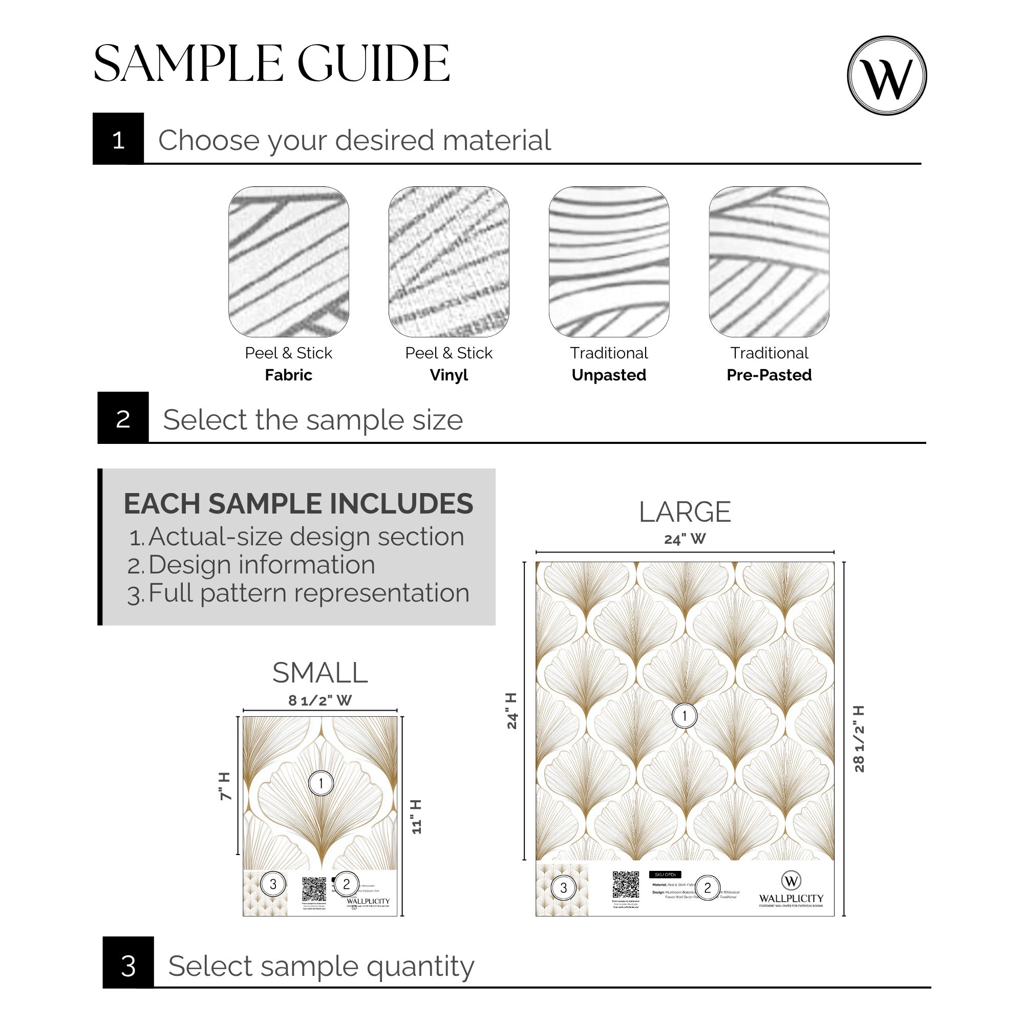 Gold Fanfare wallpaper sample guide