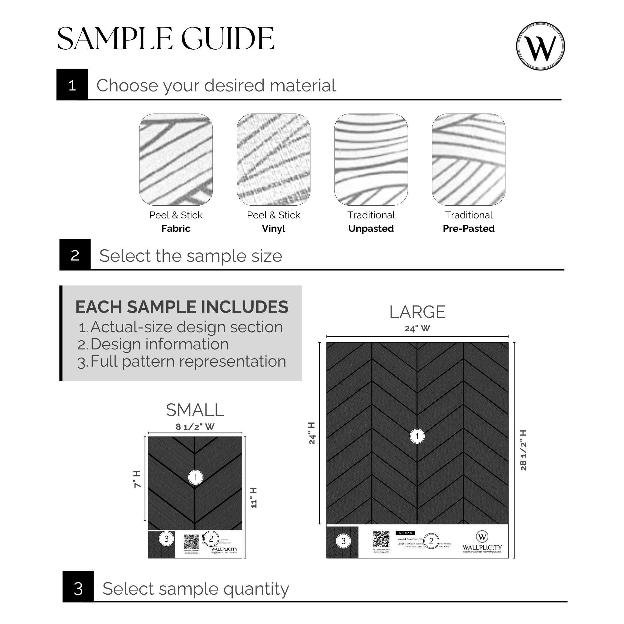 Herringbone Noir wallpaper sample guide
