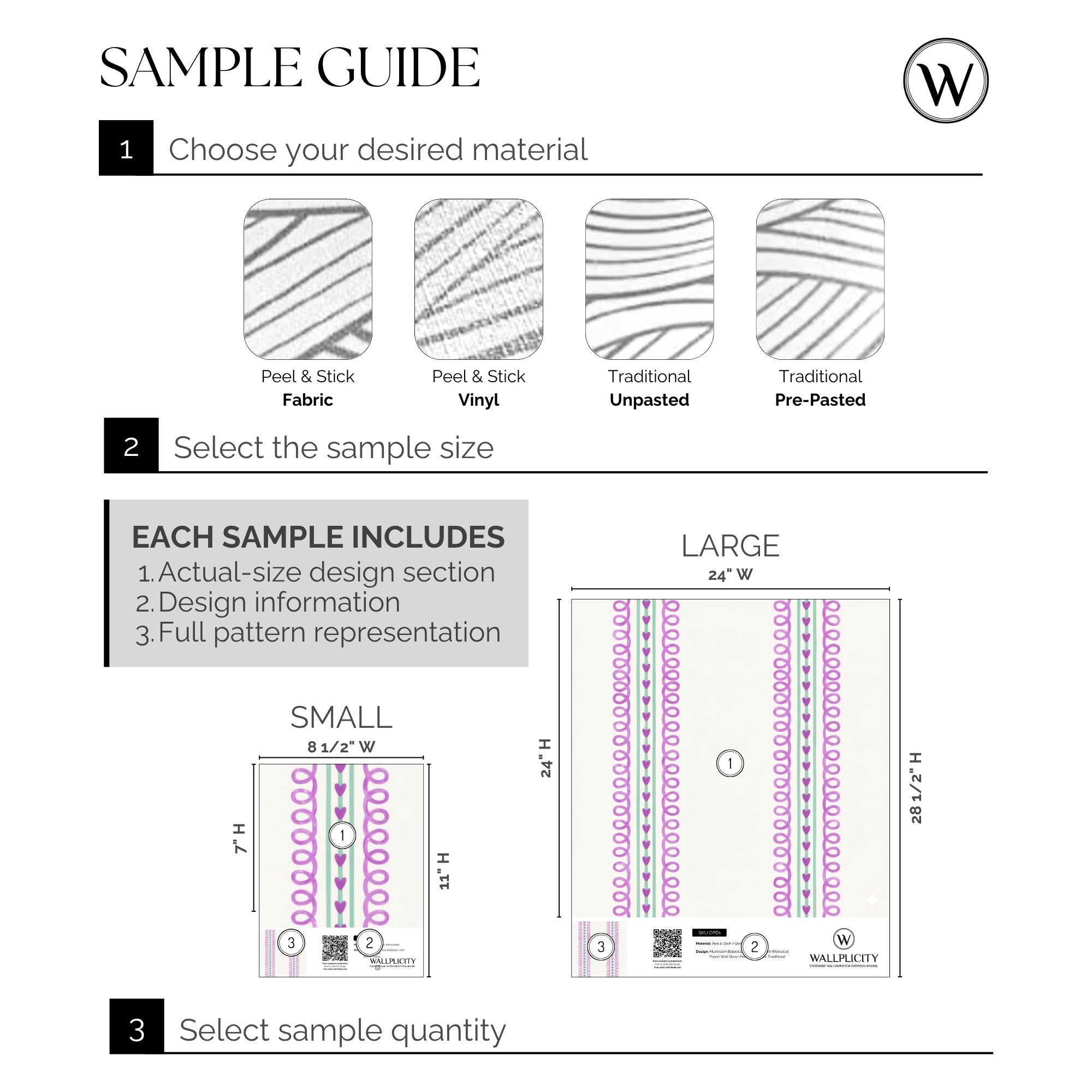 Sweetheart Stripe wallpaper sample guide