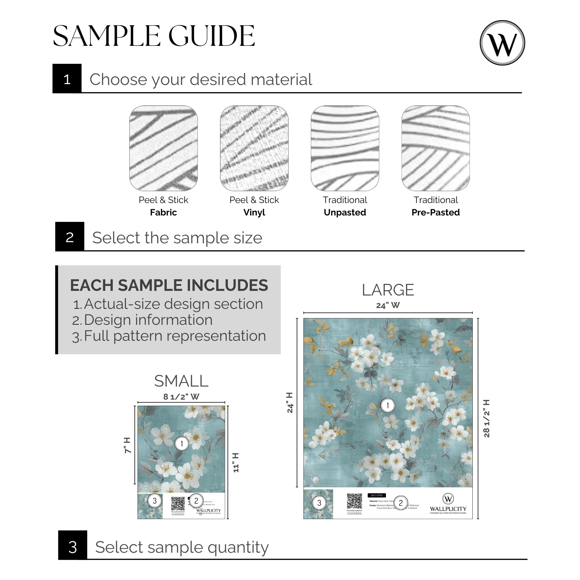 Gilded Blossom wallpaper sample guide