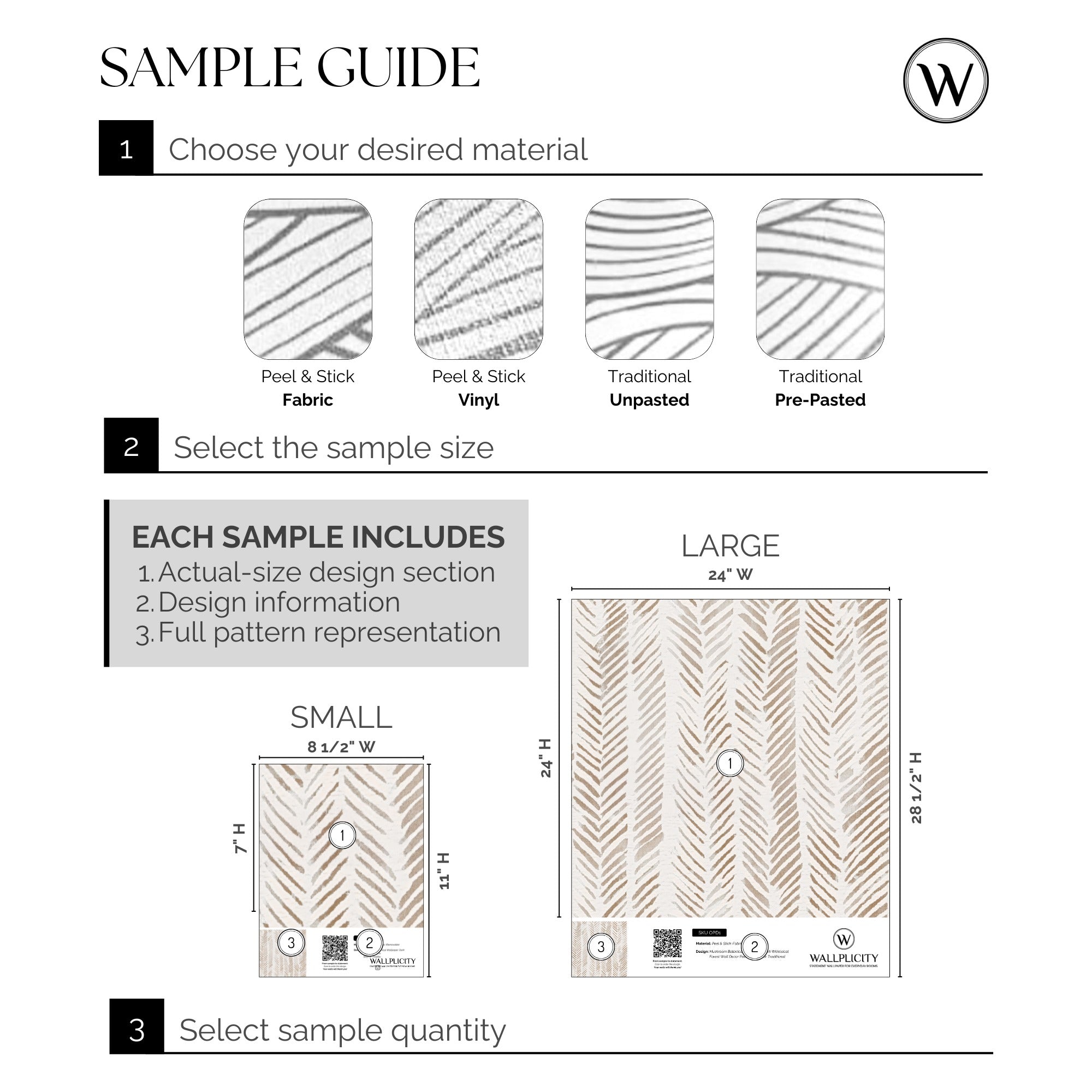 Boho Herringbone wallpaper sample guide