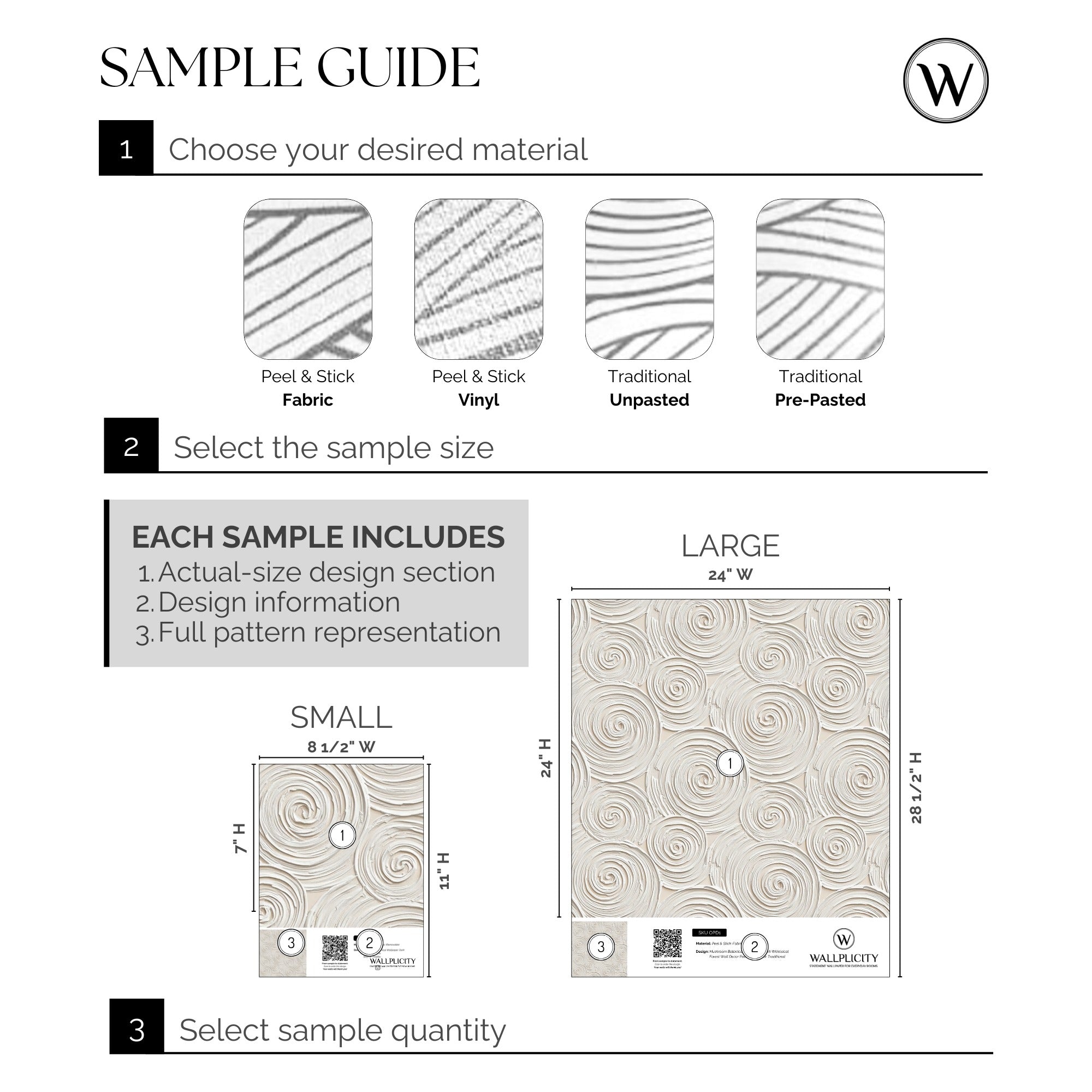 Ivory Swirl wallpaper sample guide