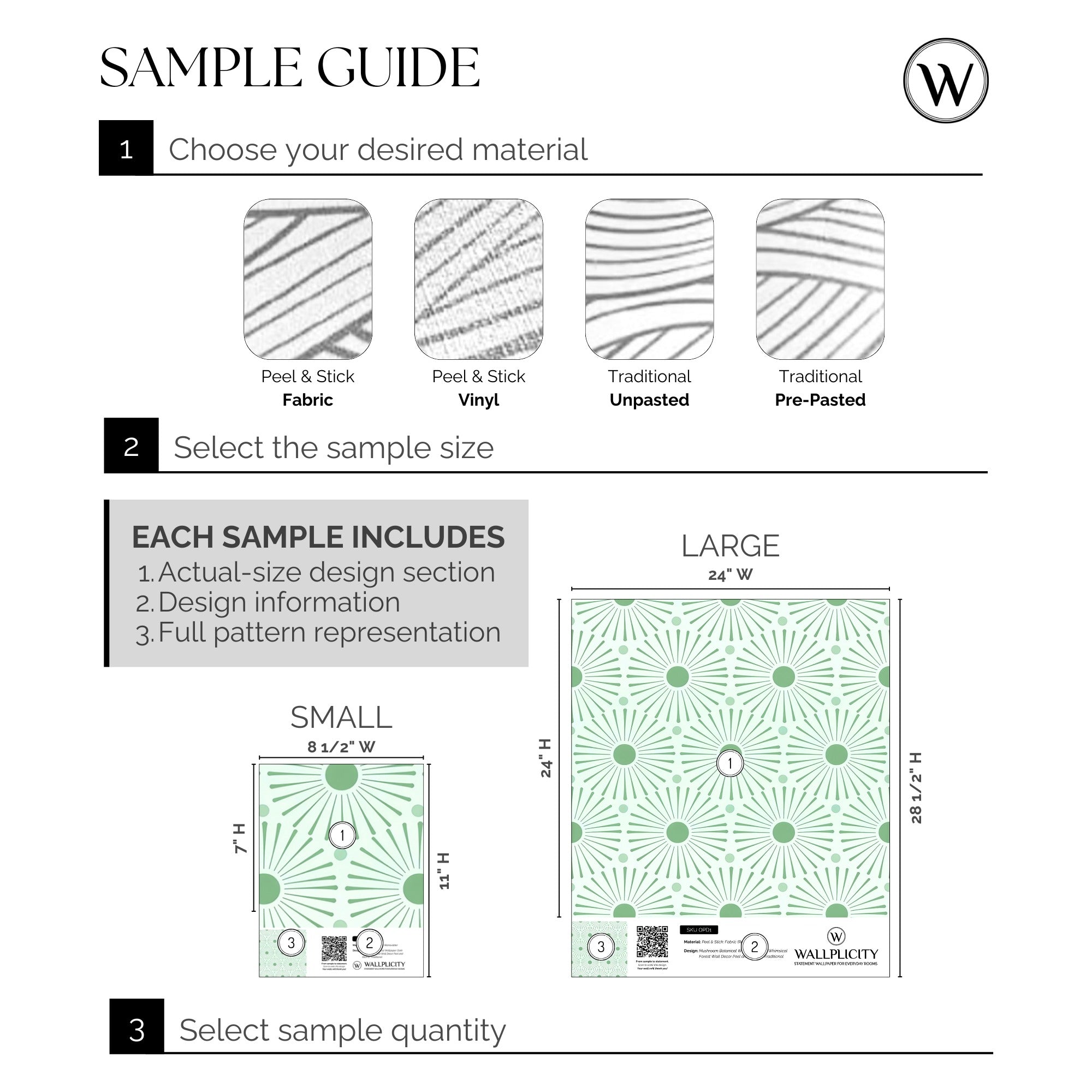 Mint Sunburst wallpaper sample guide