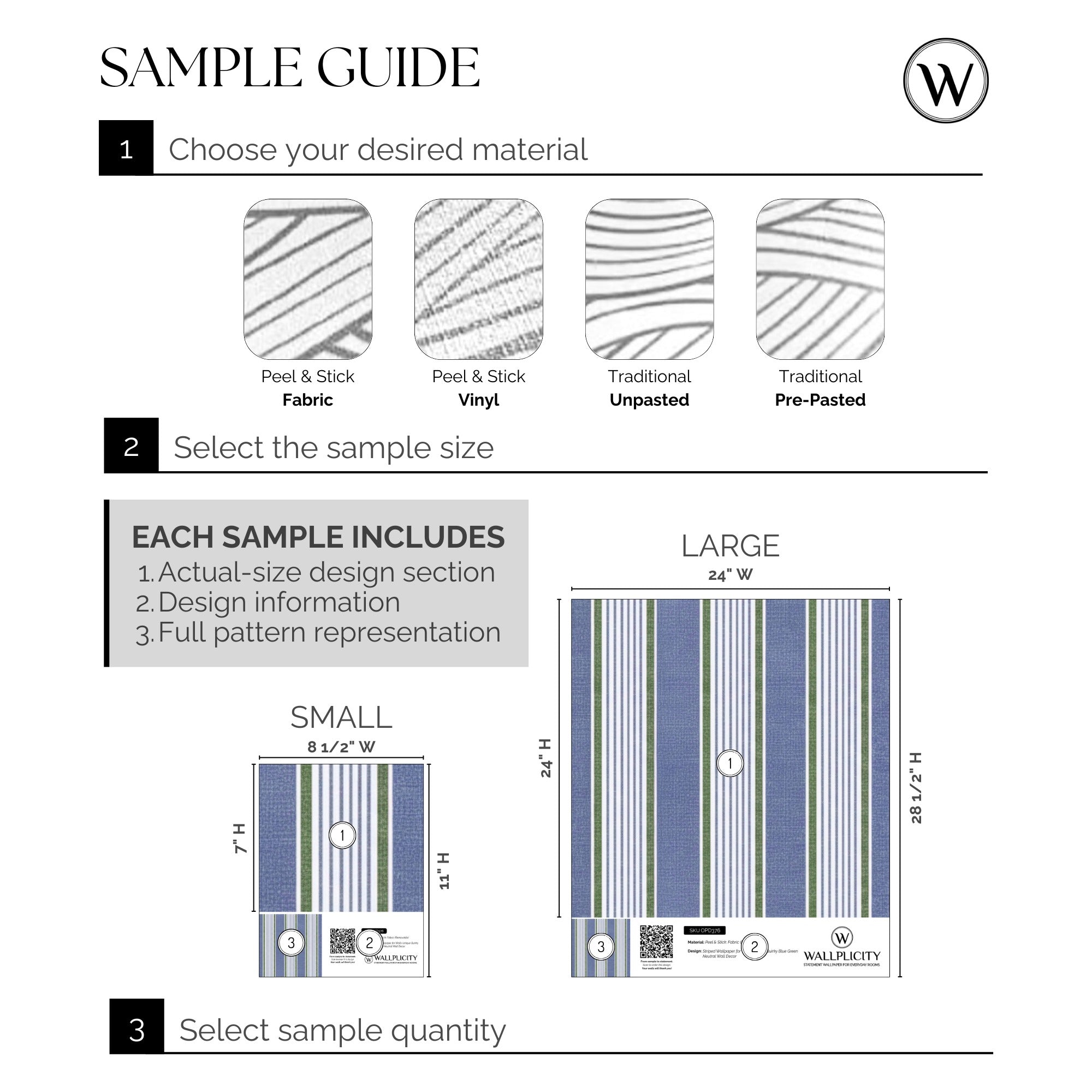 Juniper Stripe wallpaper sample guide