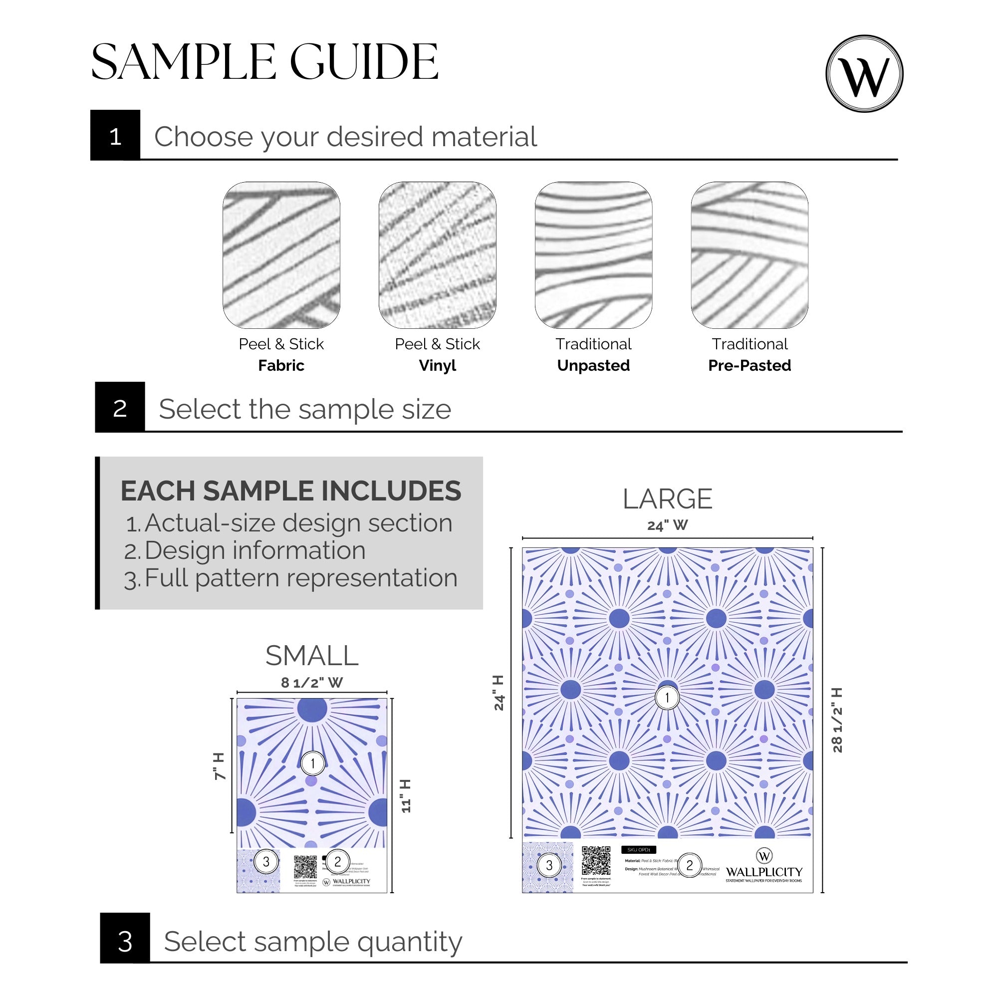 Periwinkle Play wallpaper sample guide