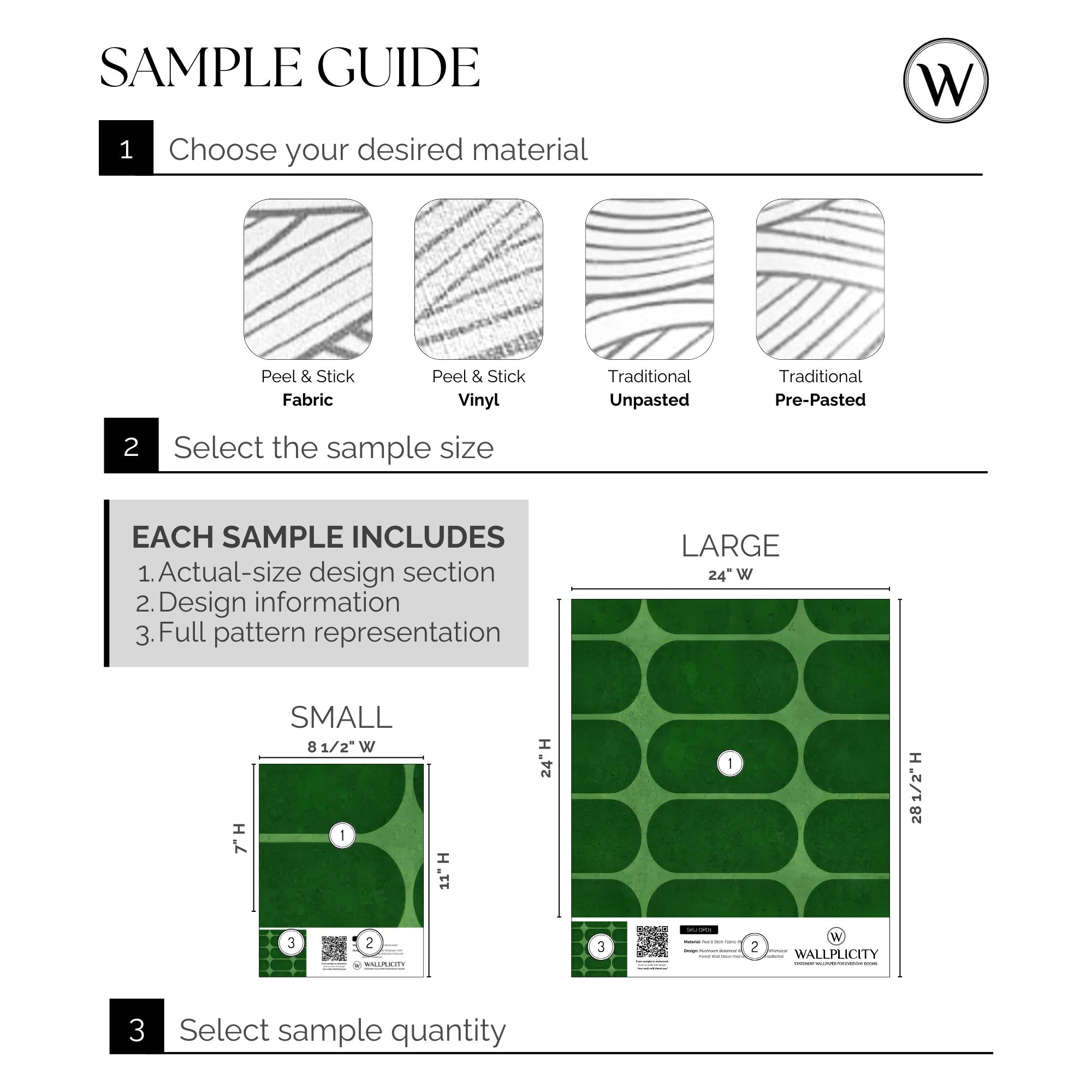 Emerald Deco wallpaper sample guide