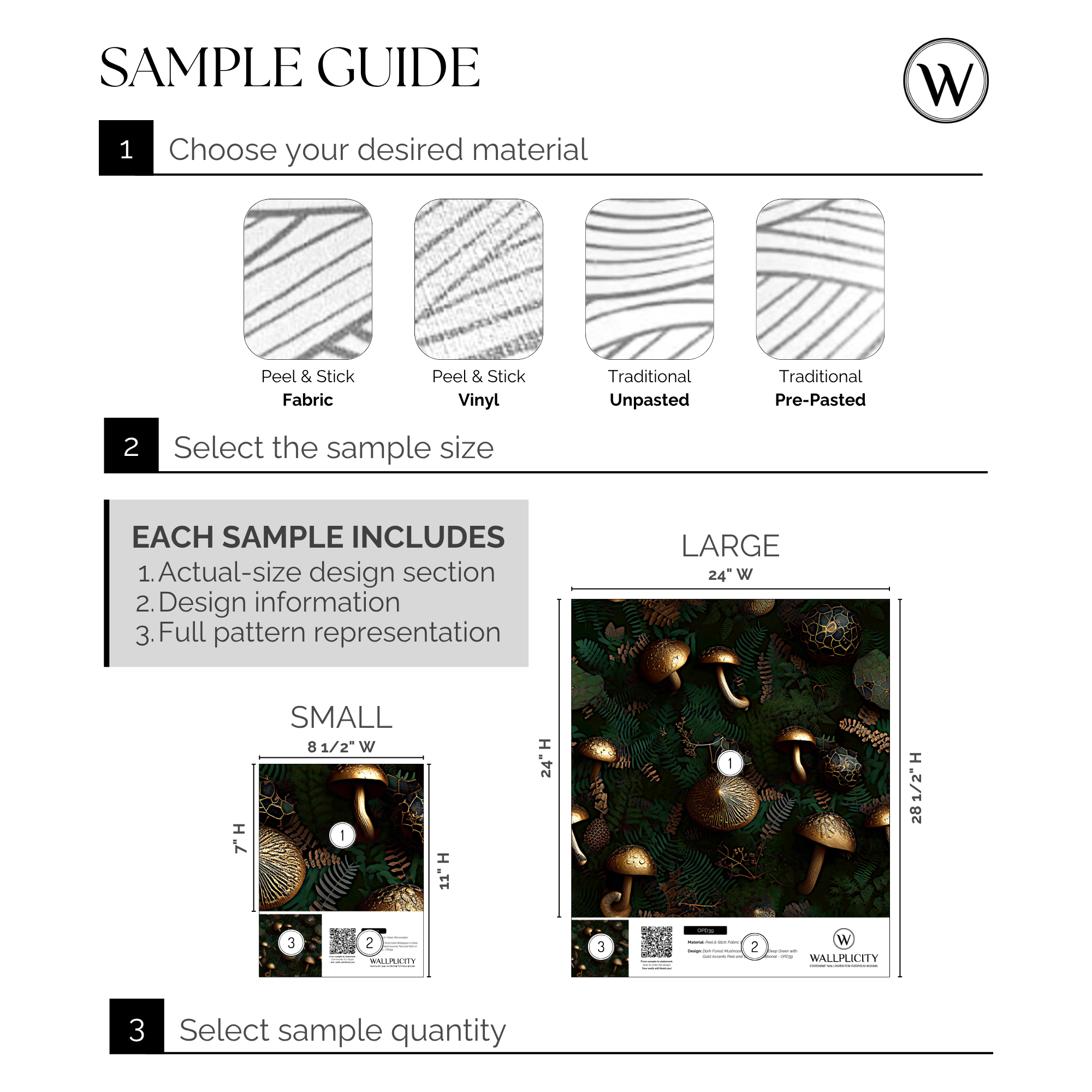 Gilded Grove wallpaper sample guide