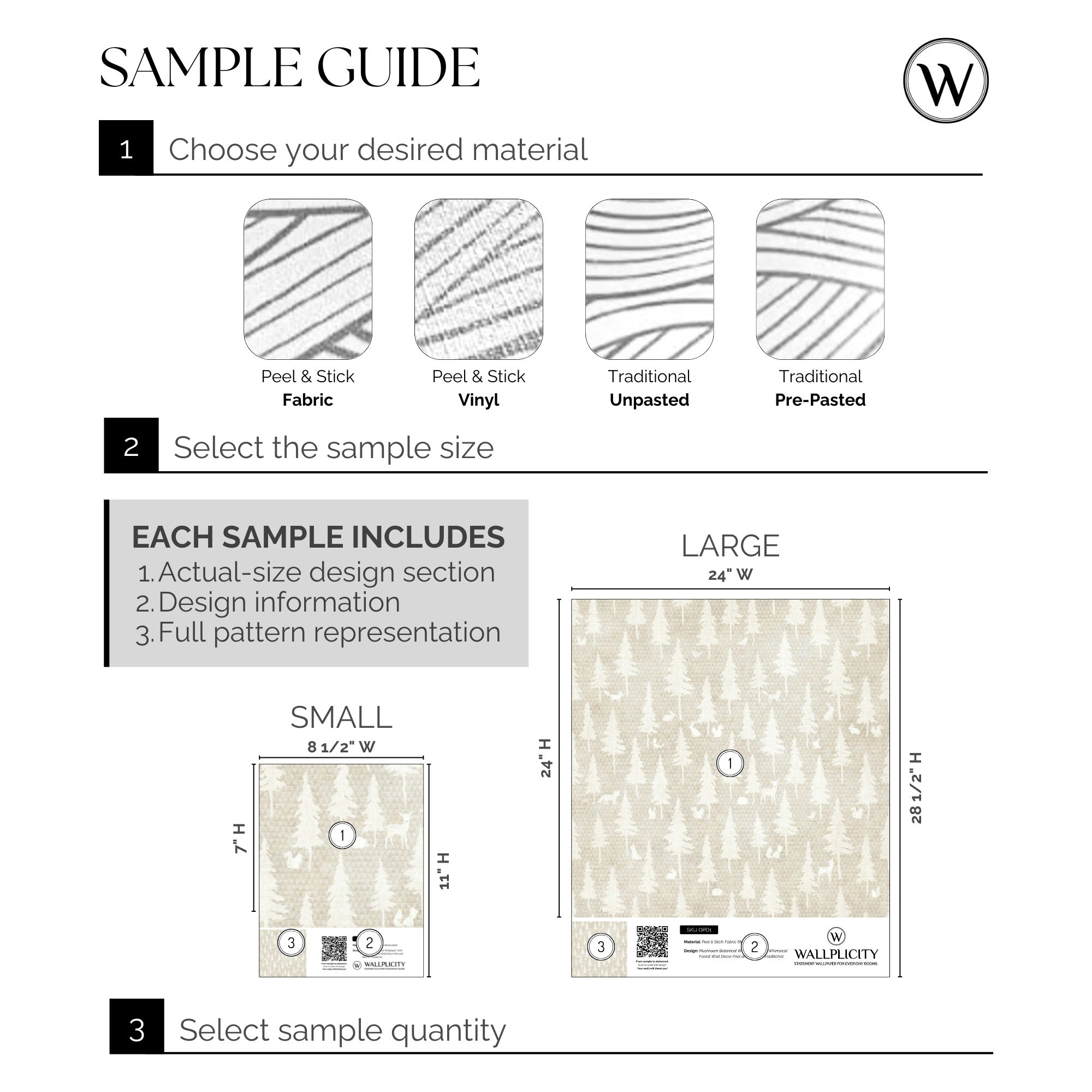 Quiet Woodland wallpaper sample guide