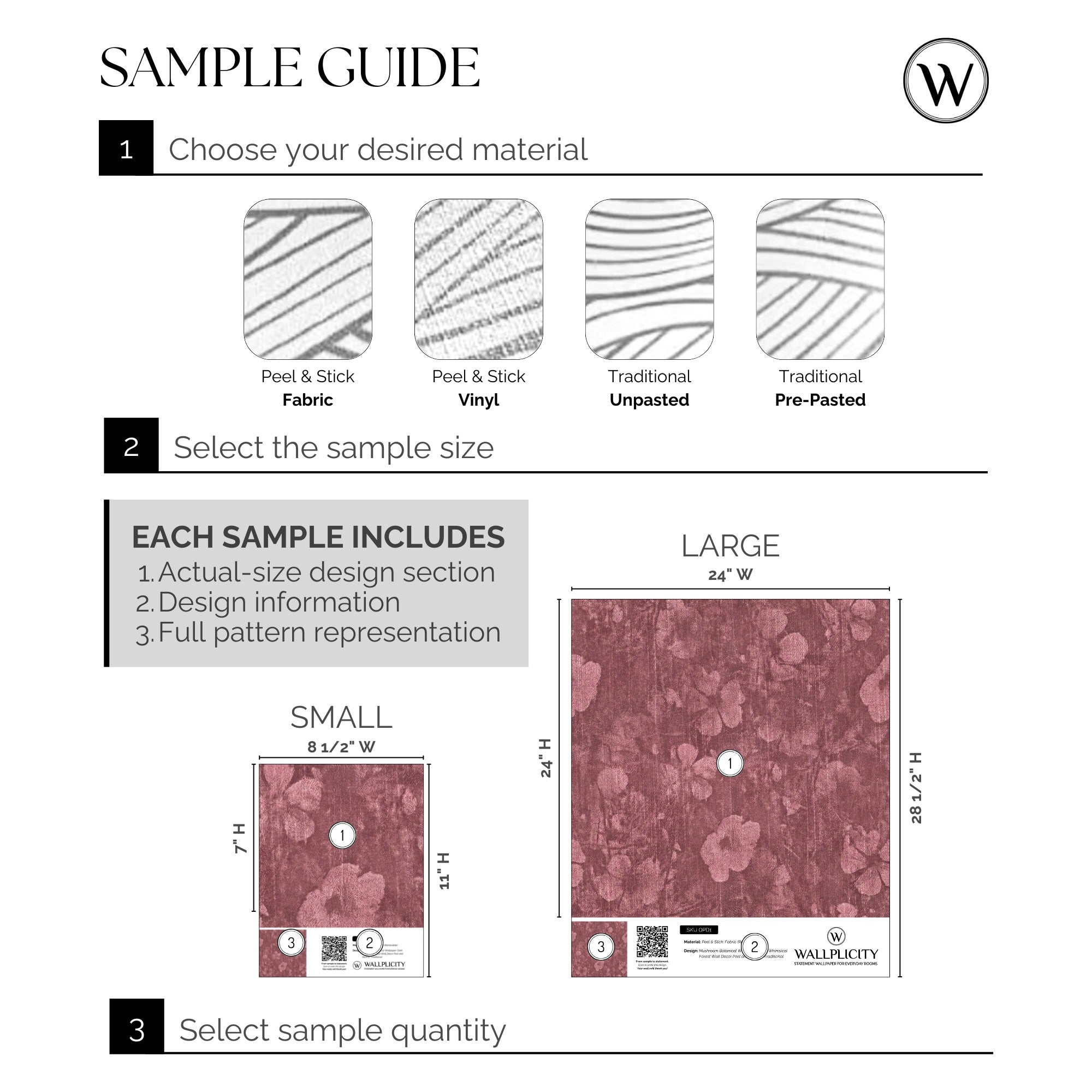 Rose & Denim wallpaper sample guide