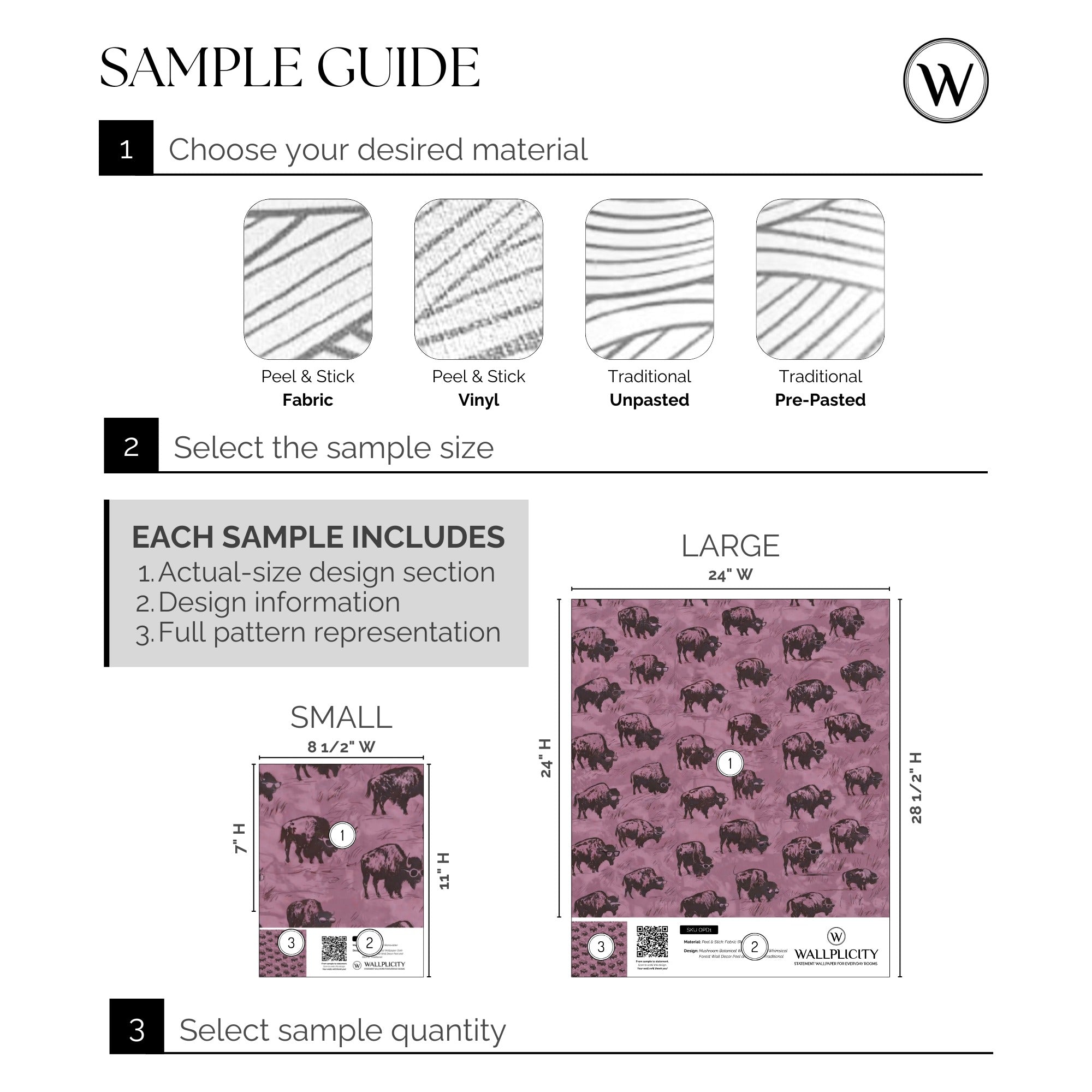 Rodeo Pink wallpaper sample guide