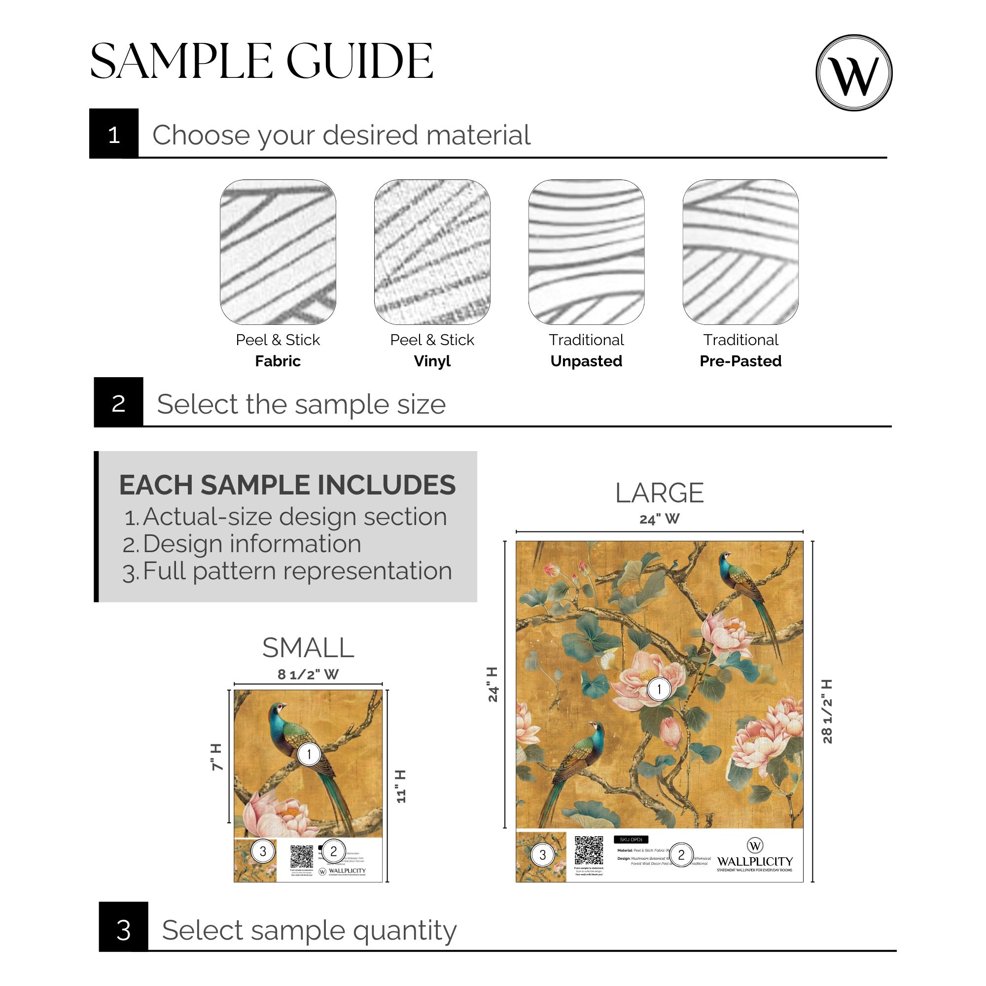 Golden Garden wallpaper sample guide