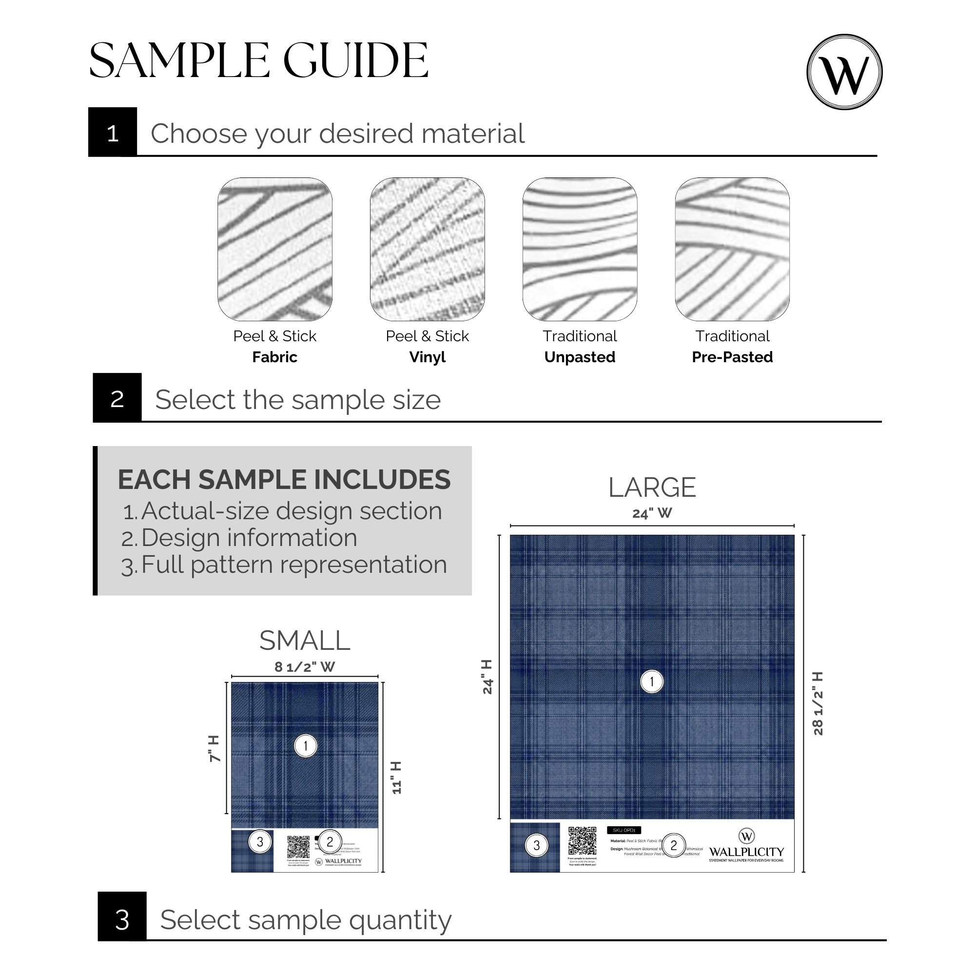 Navy Flannel wallpaper sample guide