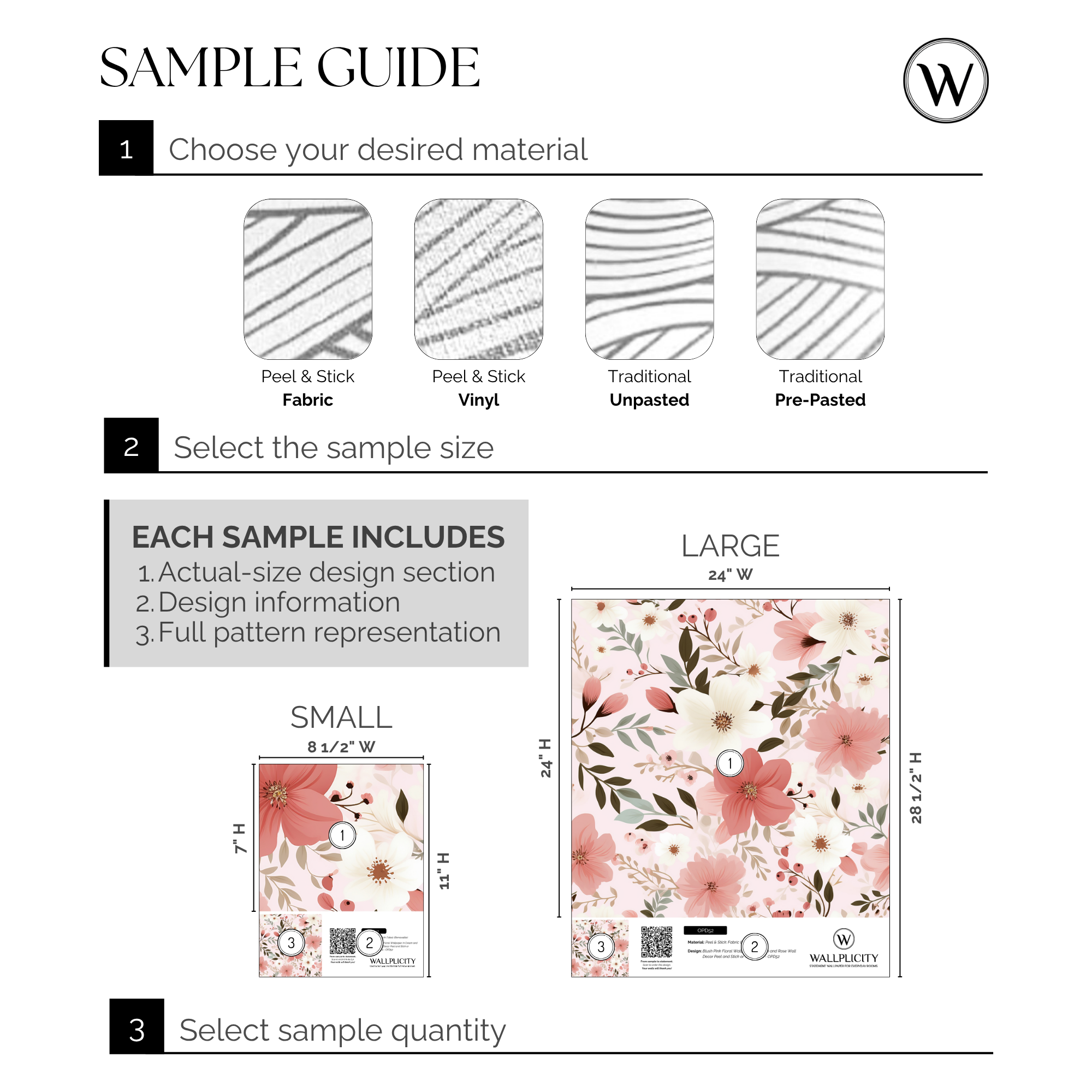 Rosie Posy wallpaper sample guide