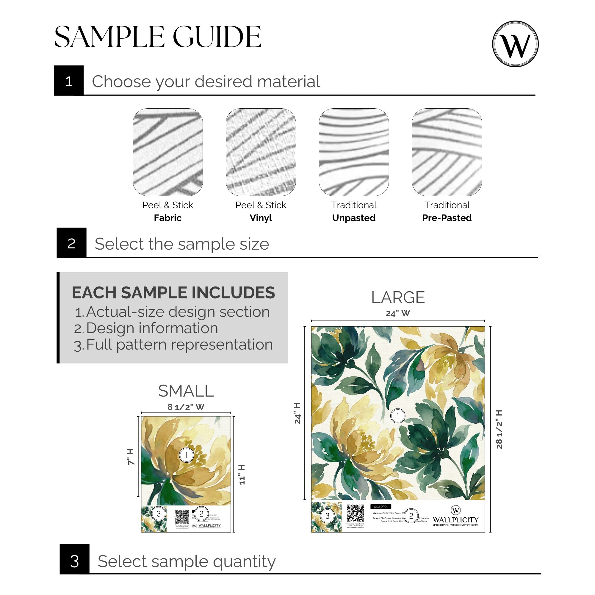 Meadow Medley wallpaper sample guide