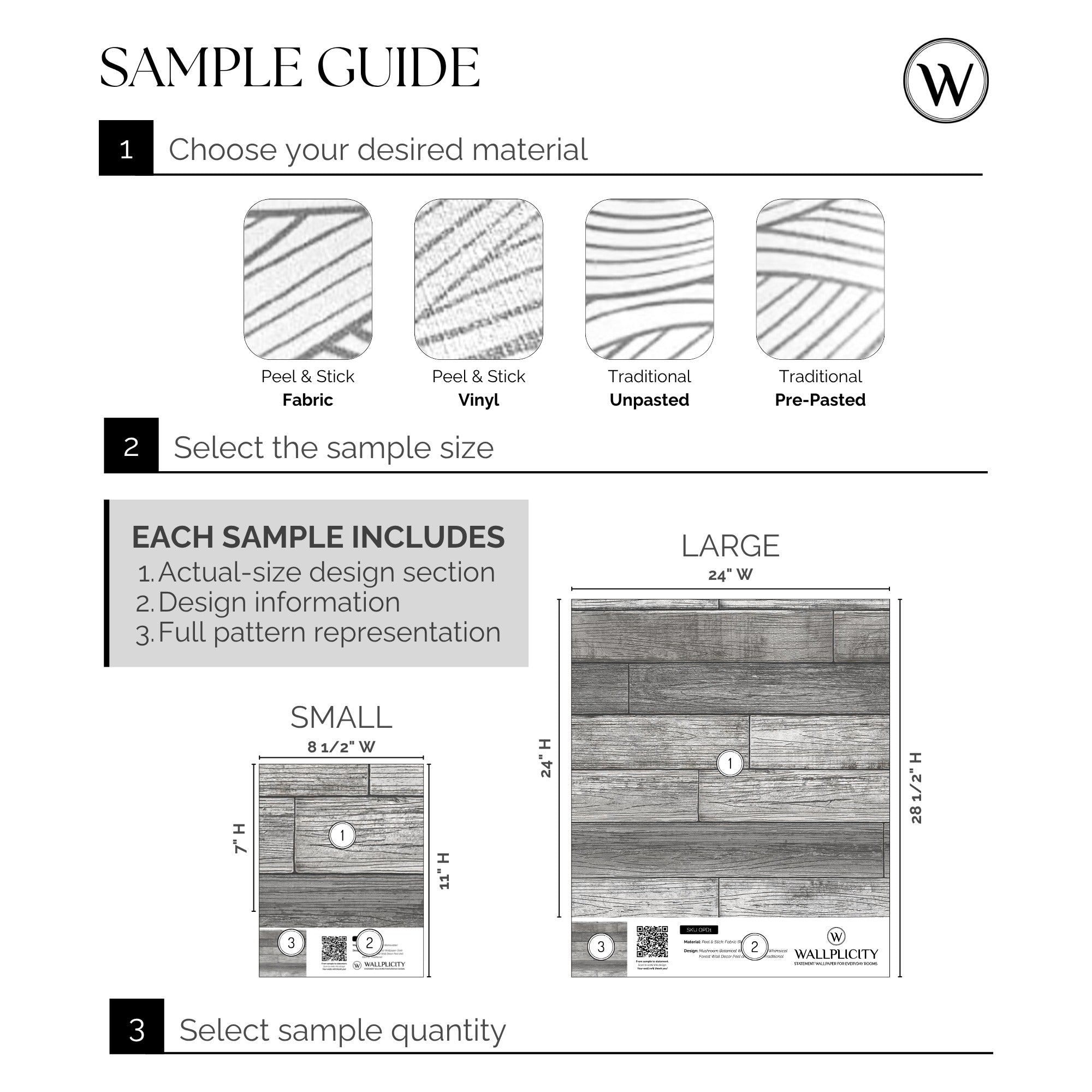Shiplap wallpaper sample guide