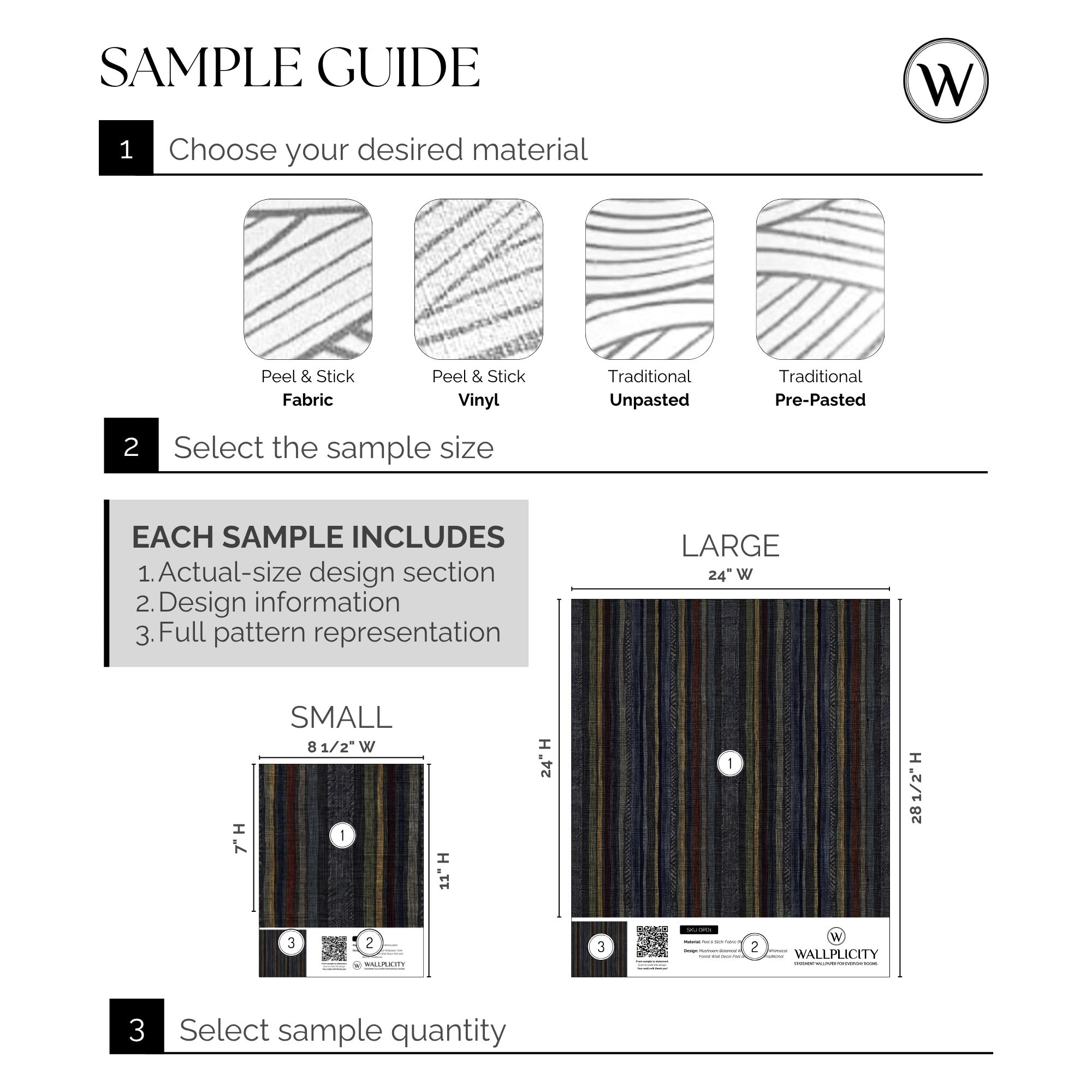 Harvest Stripe wallpaper sample guide