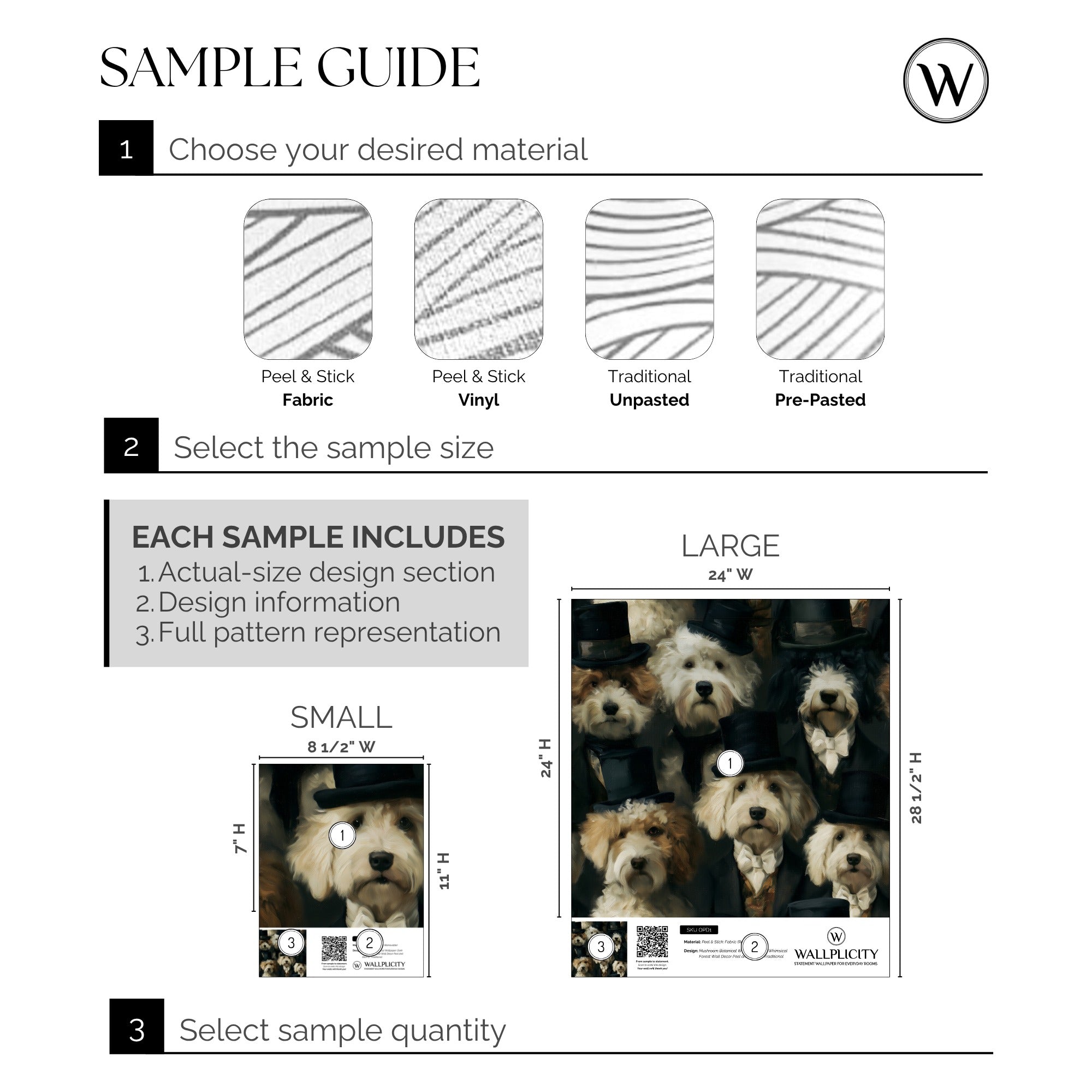 Dapper Dogs wallpaper sample guide
