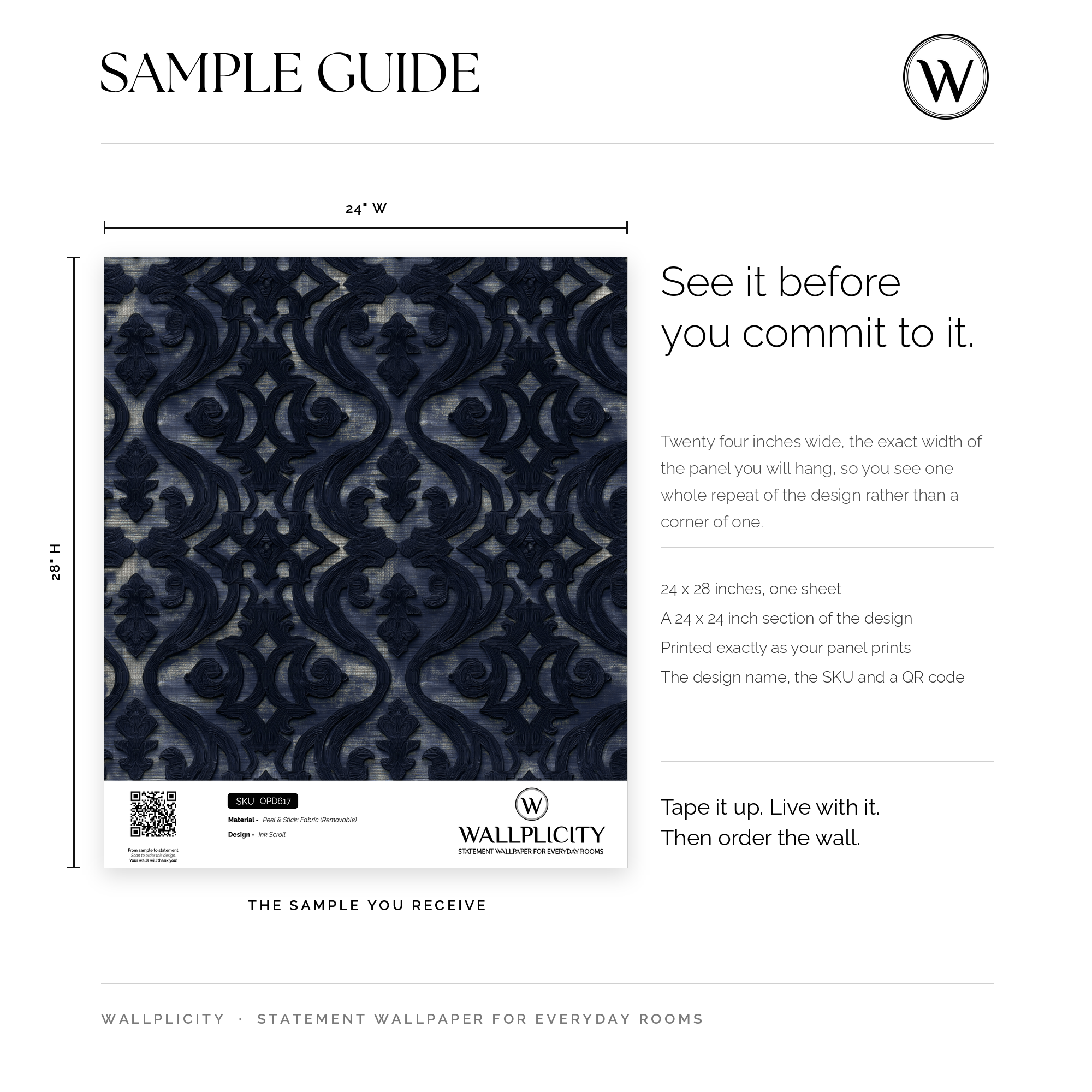 Ink Scroll wallpaper sample guide