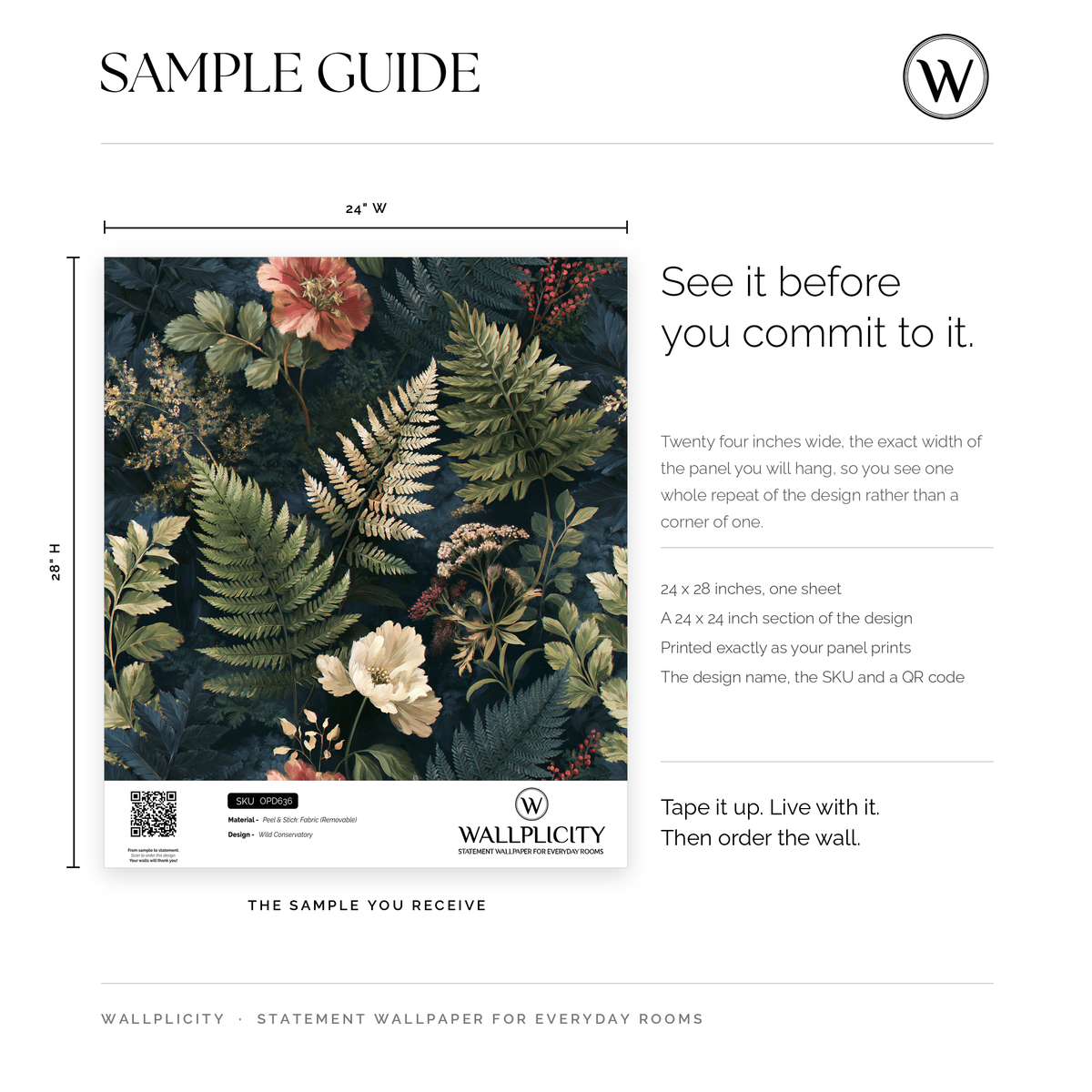 Wild Conservatory wallpaper sample guide