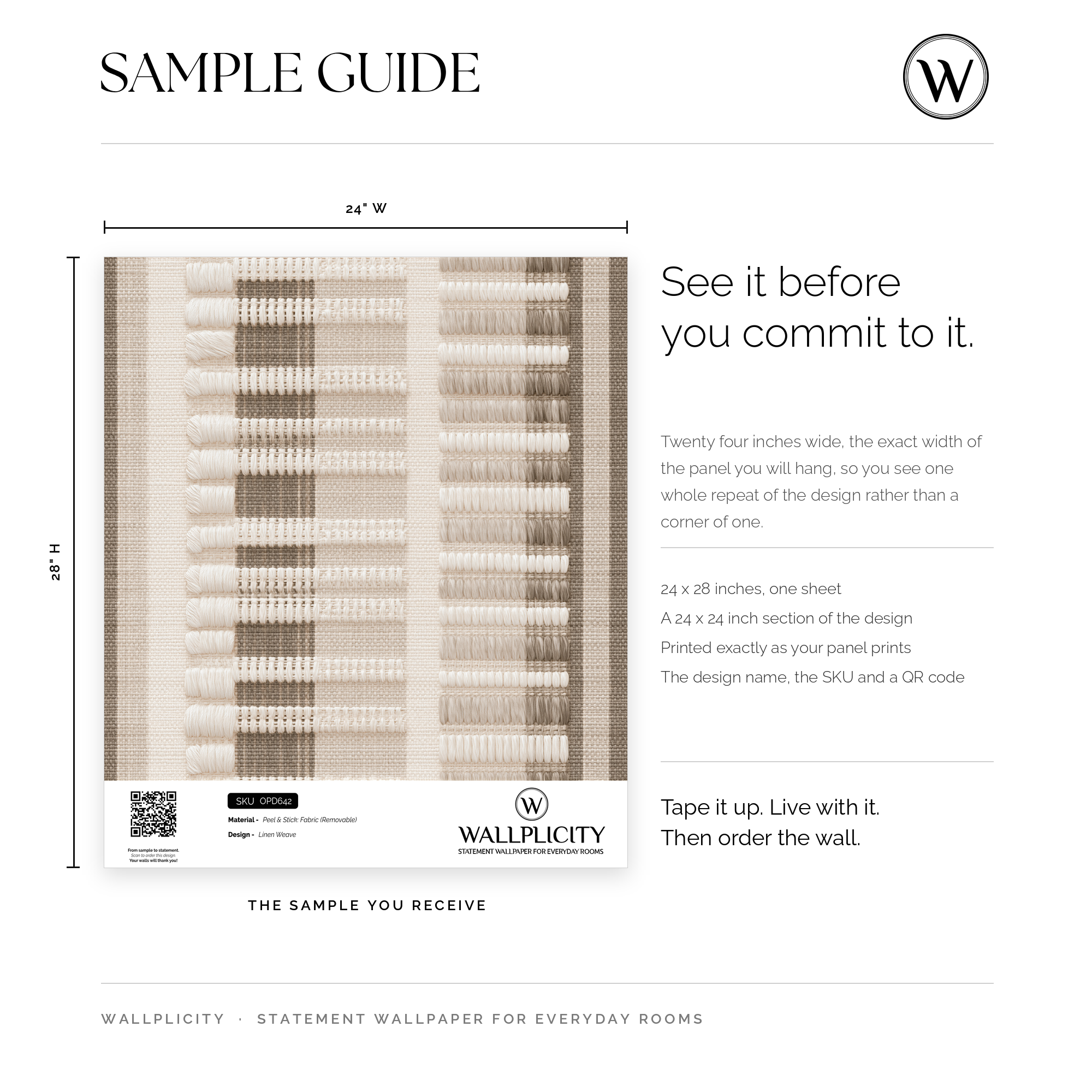 Linen Weave wallpaper sample guide