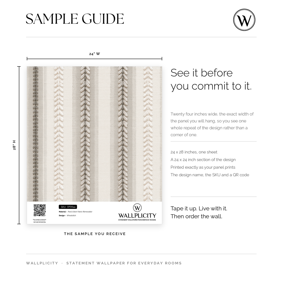 Wheatstitch wallpaper sample guide