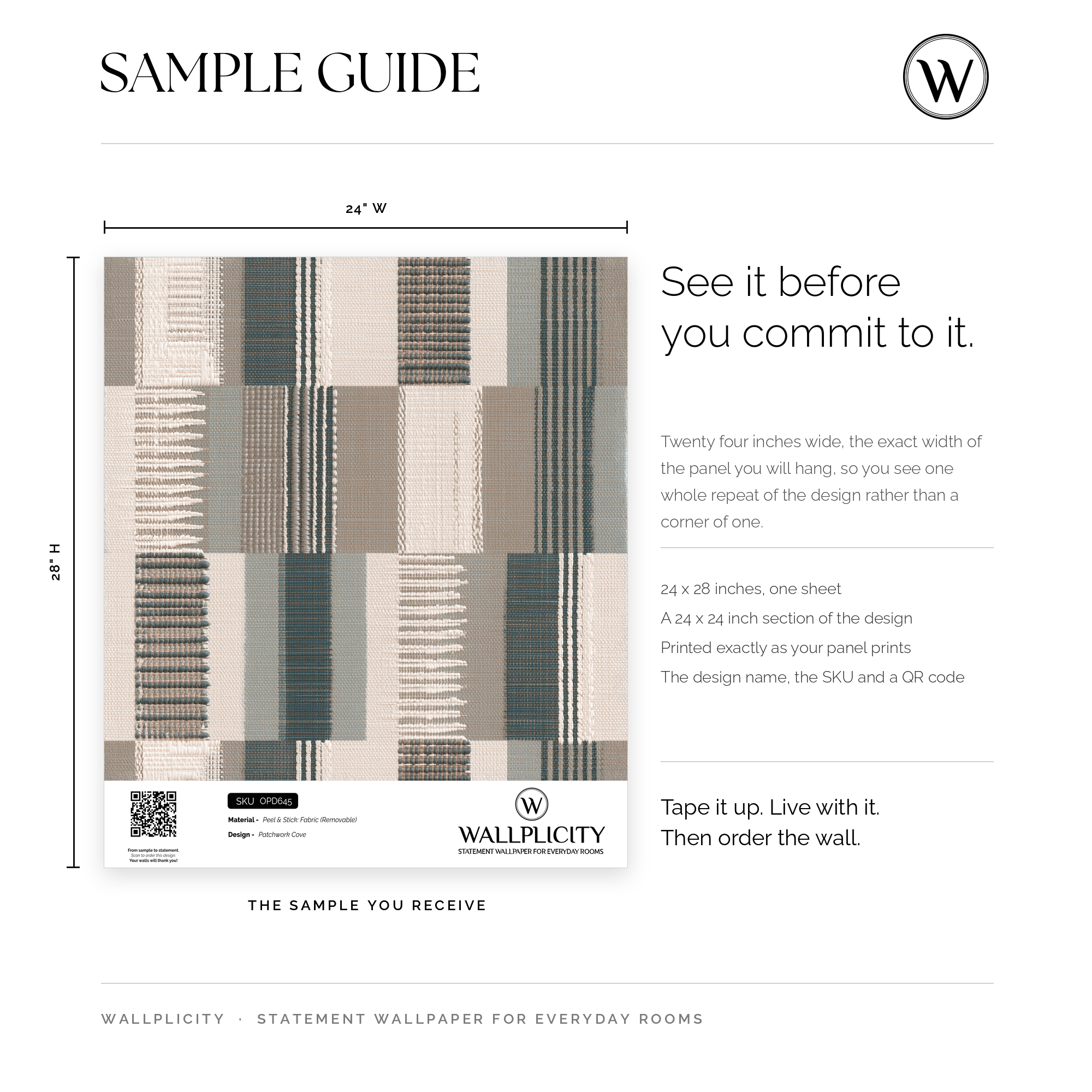 Patchwork Cove wallpaper sample guide