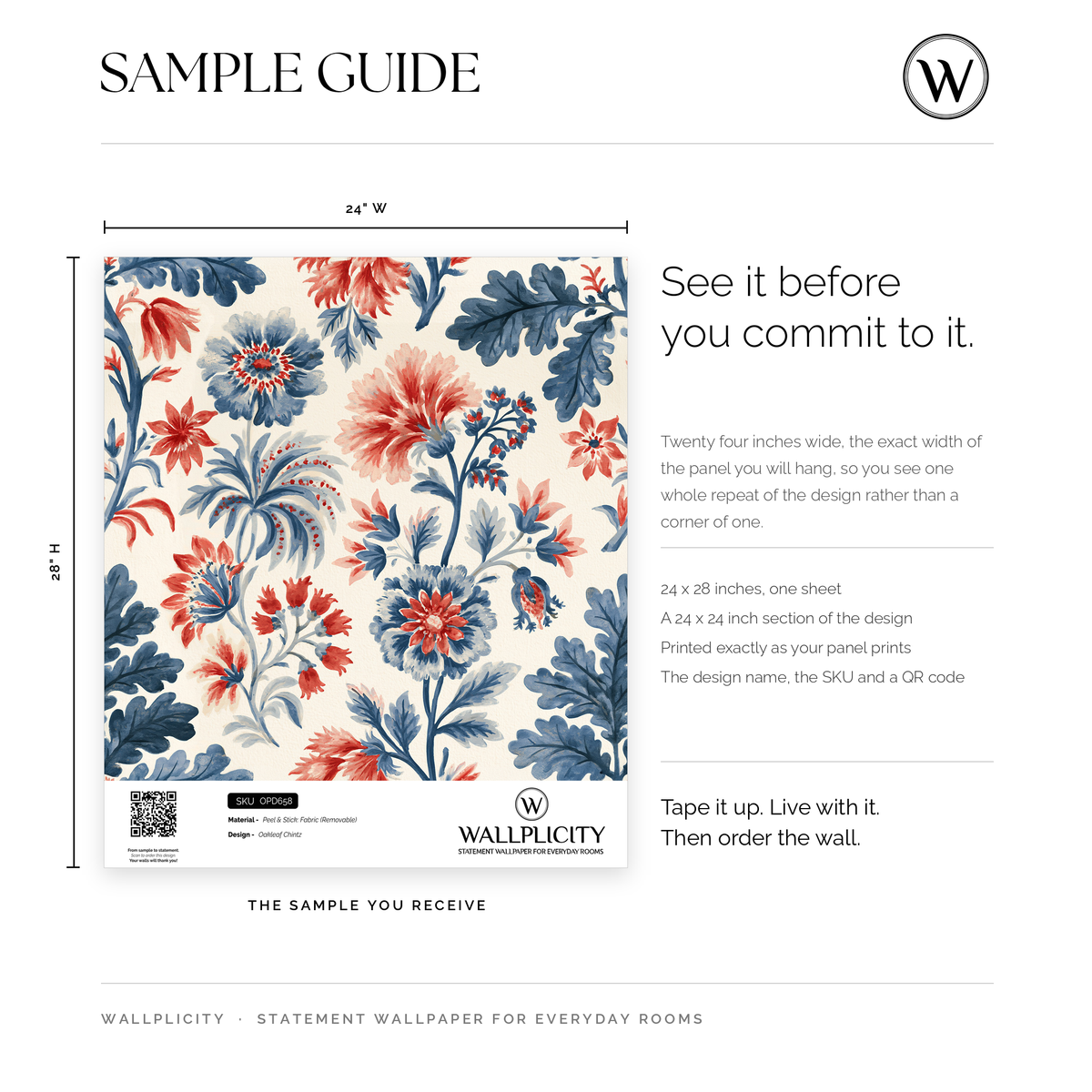 Oakleaf Chintz wallpaper sample guide