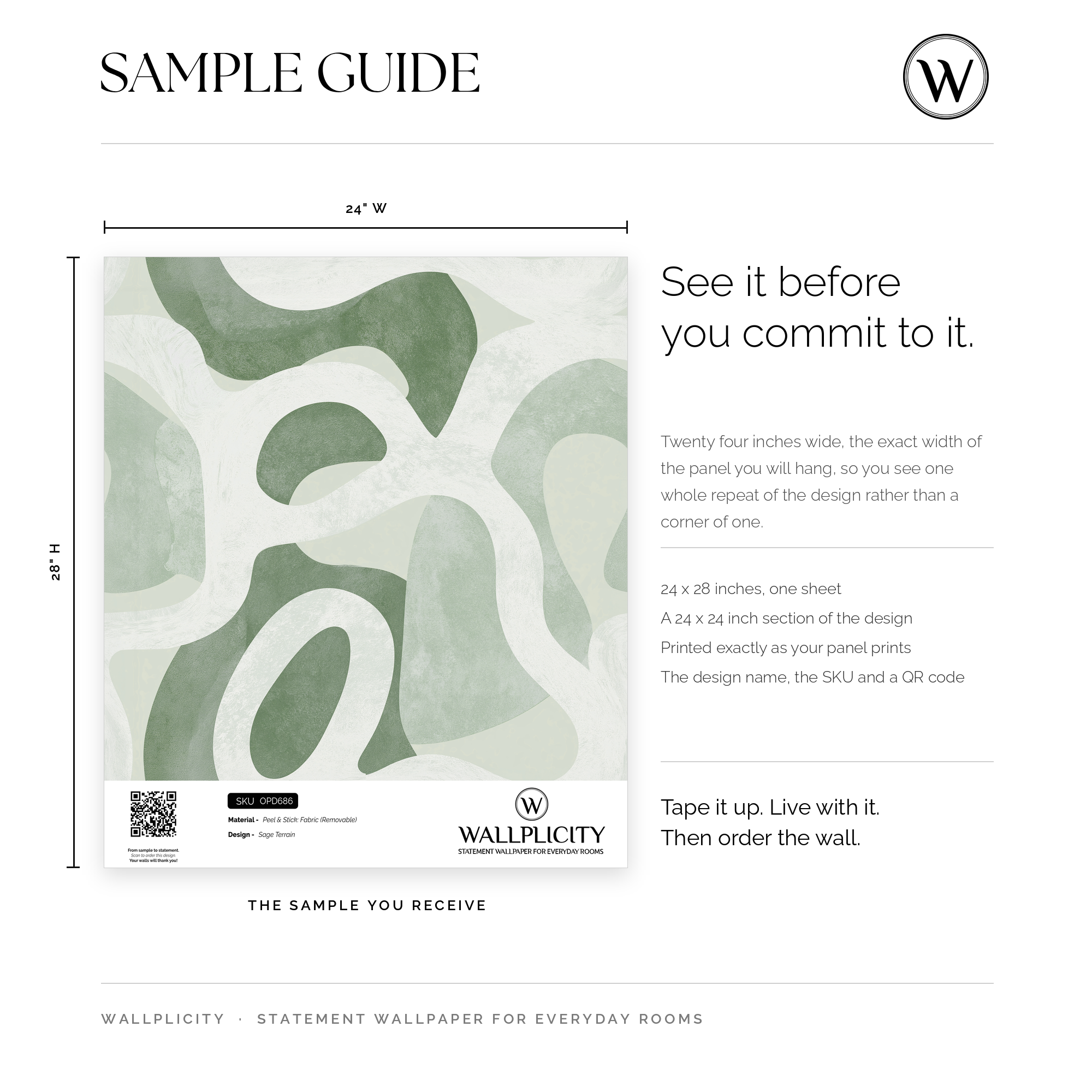 Sage Terrain wallpaper sample guide