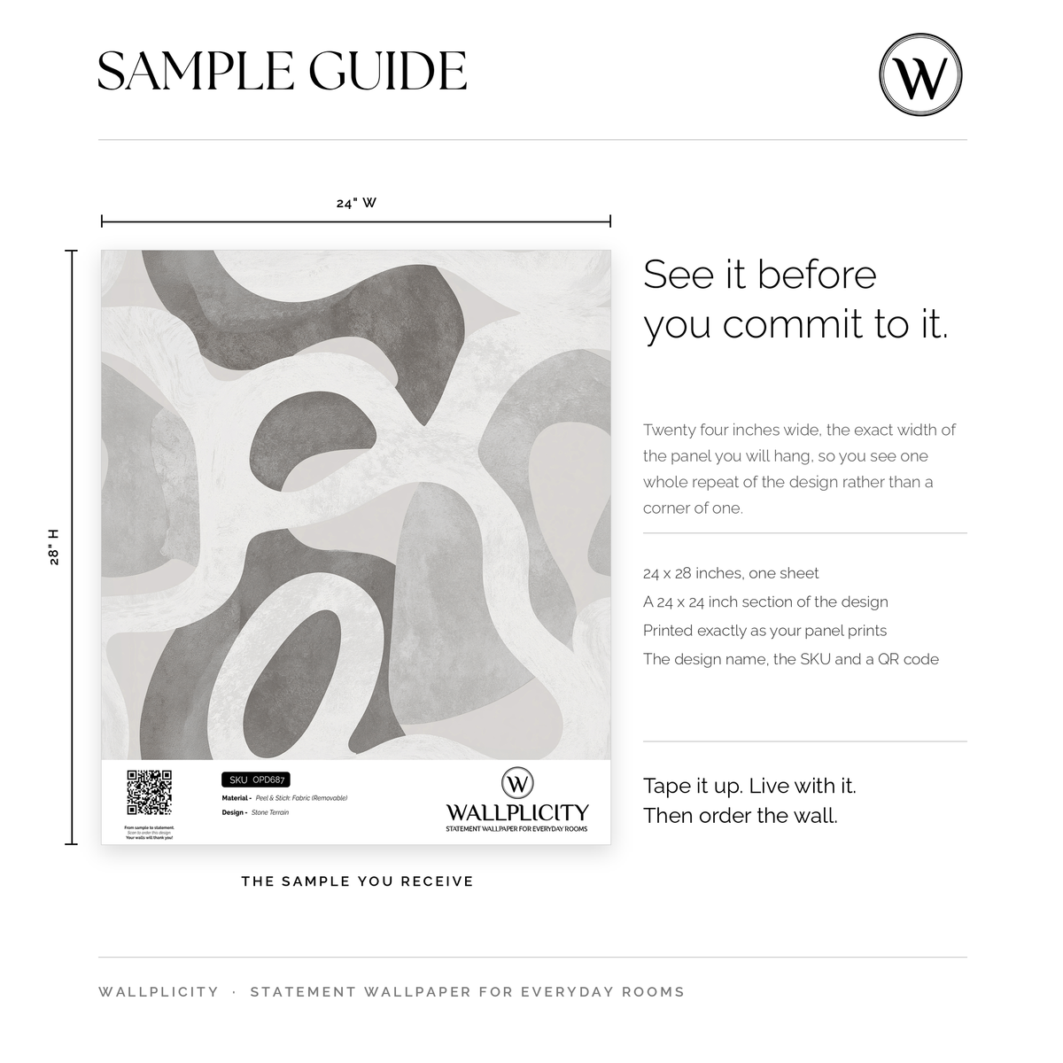 Stone Terrain wallpaper sample guide