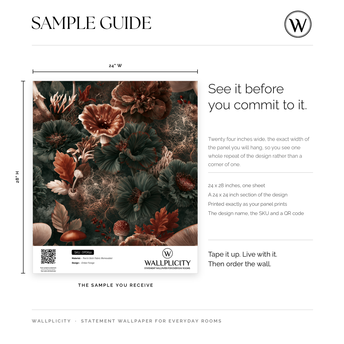 Ember Forage wallpaper sample guide