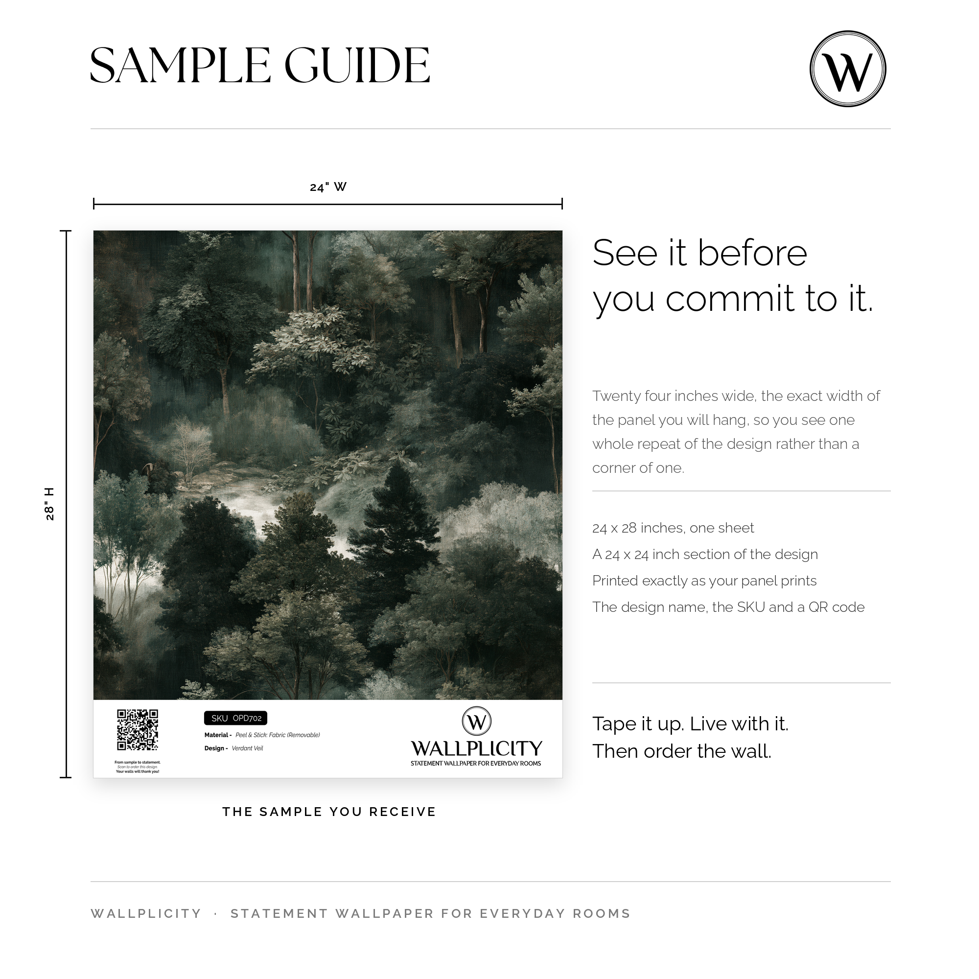 Verdant Veil wallpaper sample guide