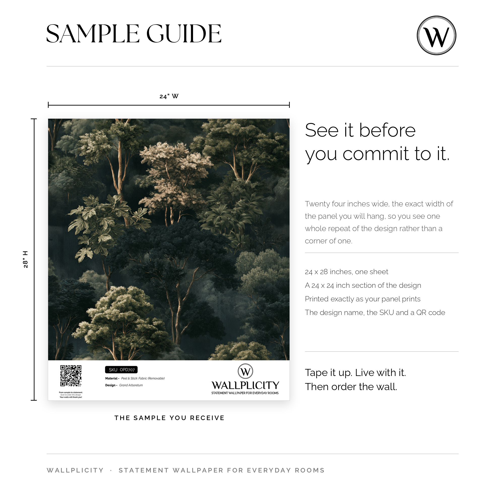 Grand Arboretum wallpaper sample guide