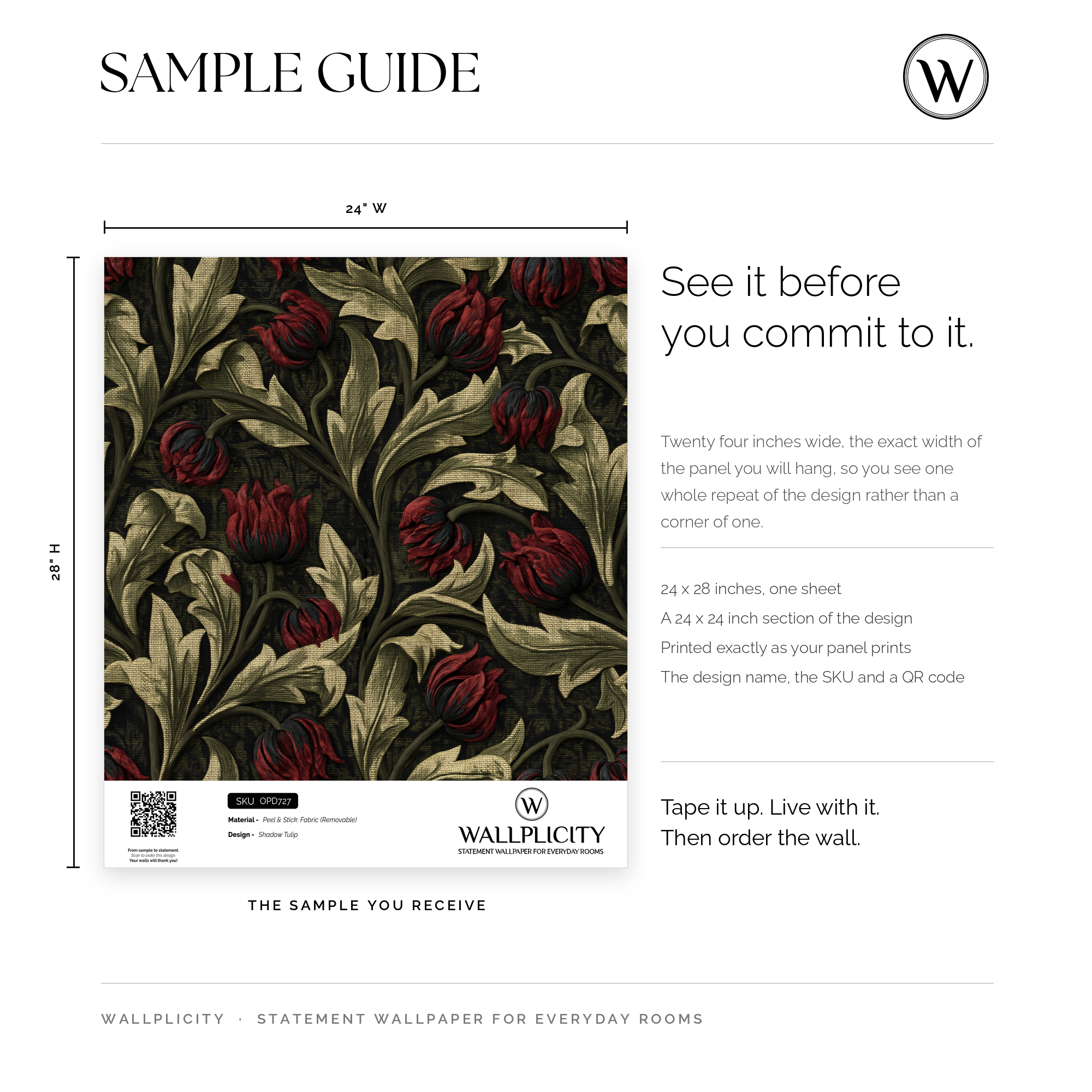 Shadow Tulip wallpaper sample guide