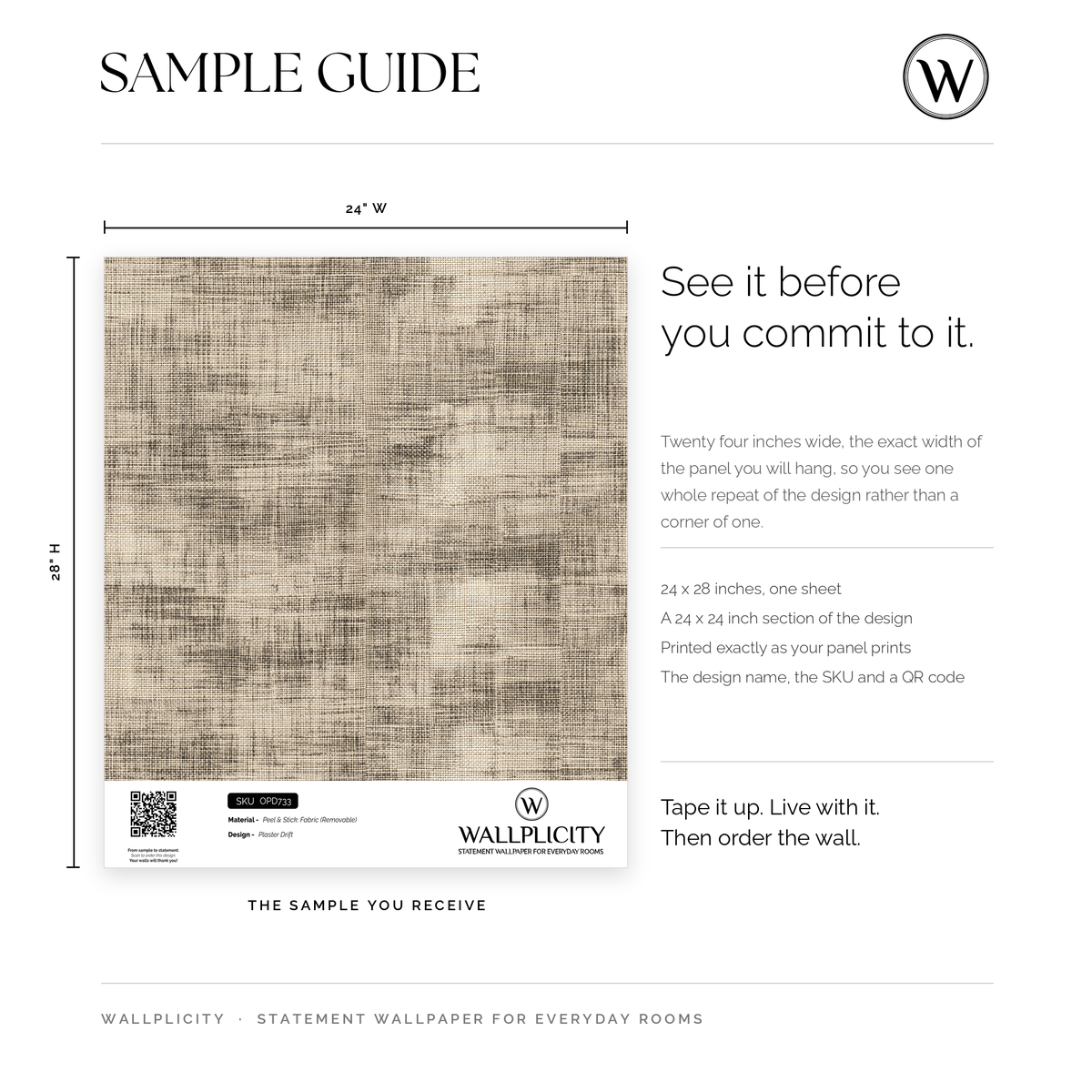 Plaster Drift wallpaper sample guide