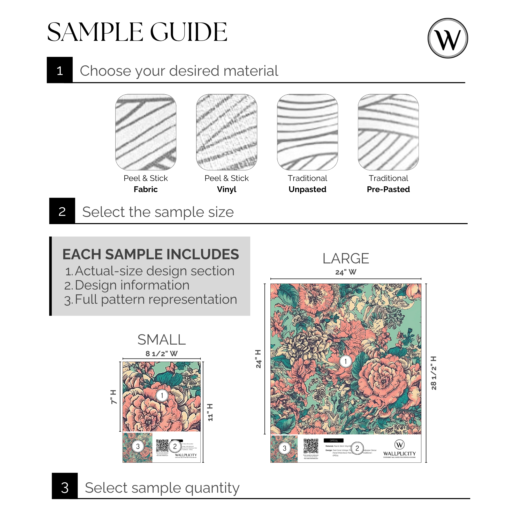 Coral Toile wallpaper sample guide