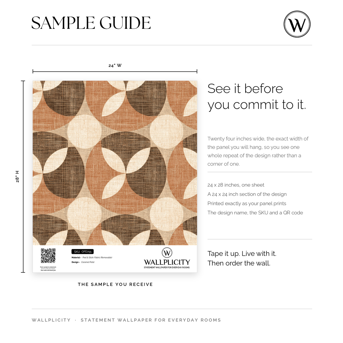 Caramel Petal wallpaper sample guide