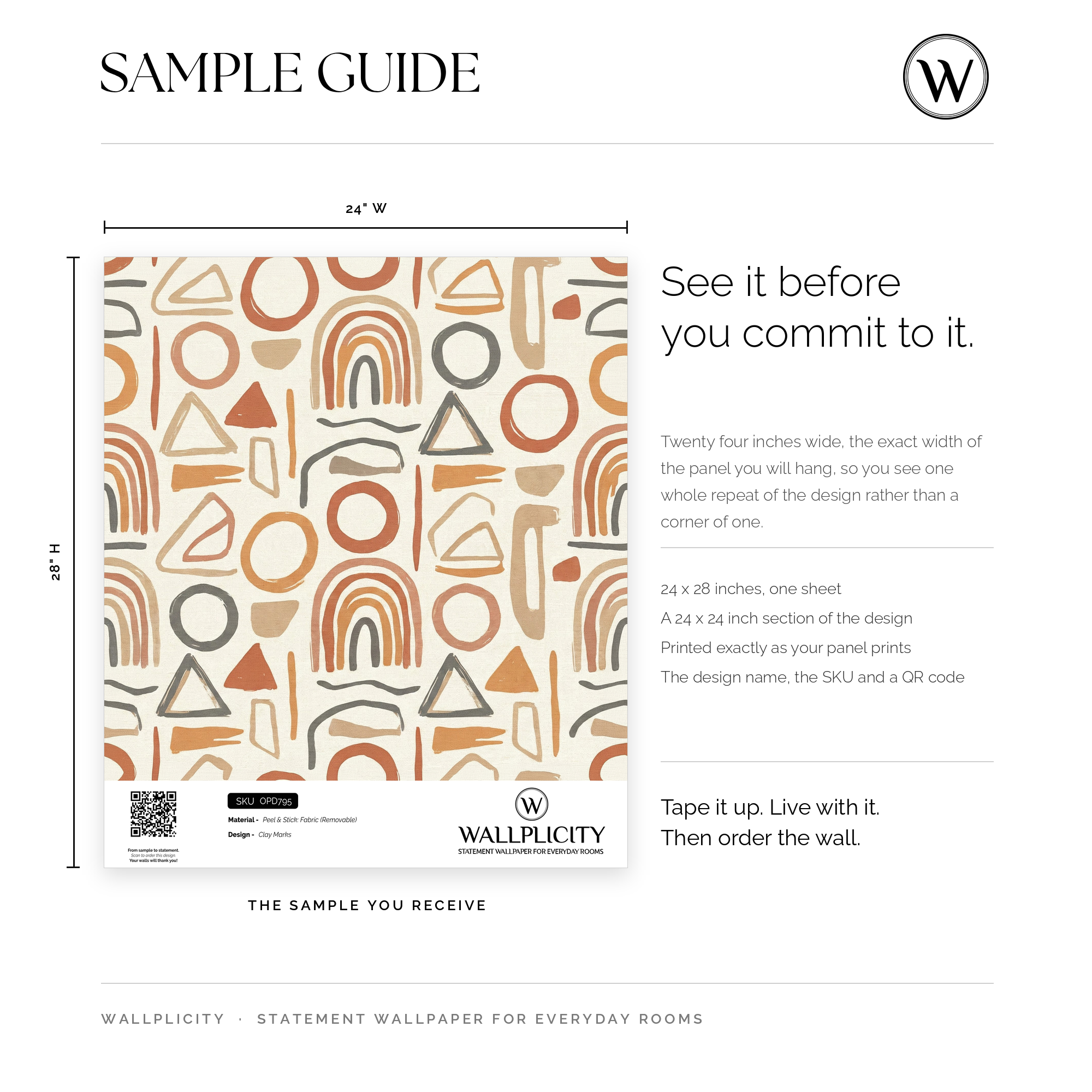 Clay Marks wallpaper sample guide
