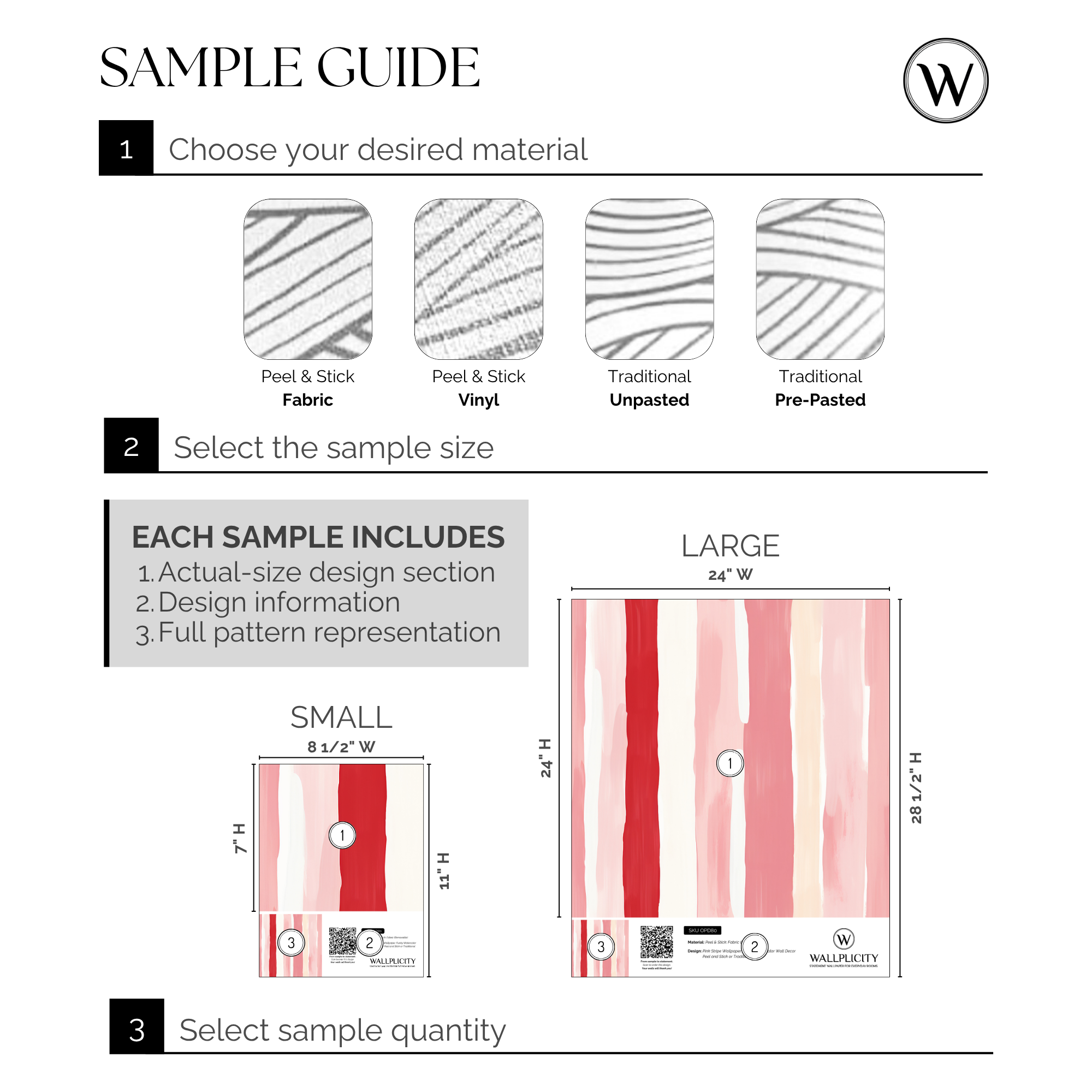 Taffy Stripe wallpaper sample guide