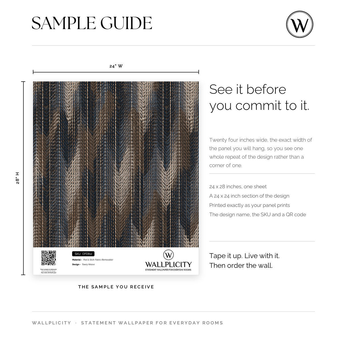 Tawny Weave wallpaper sample guide