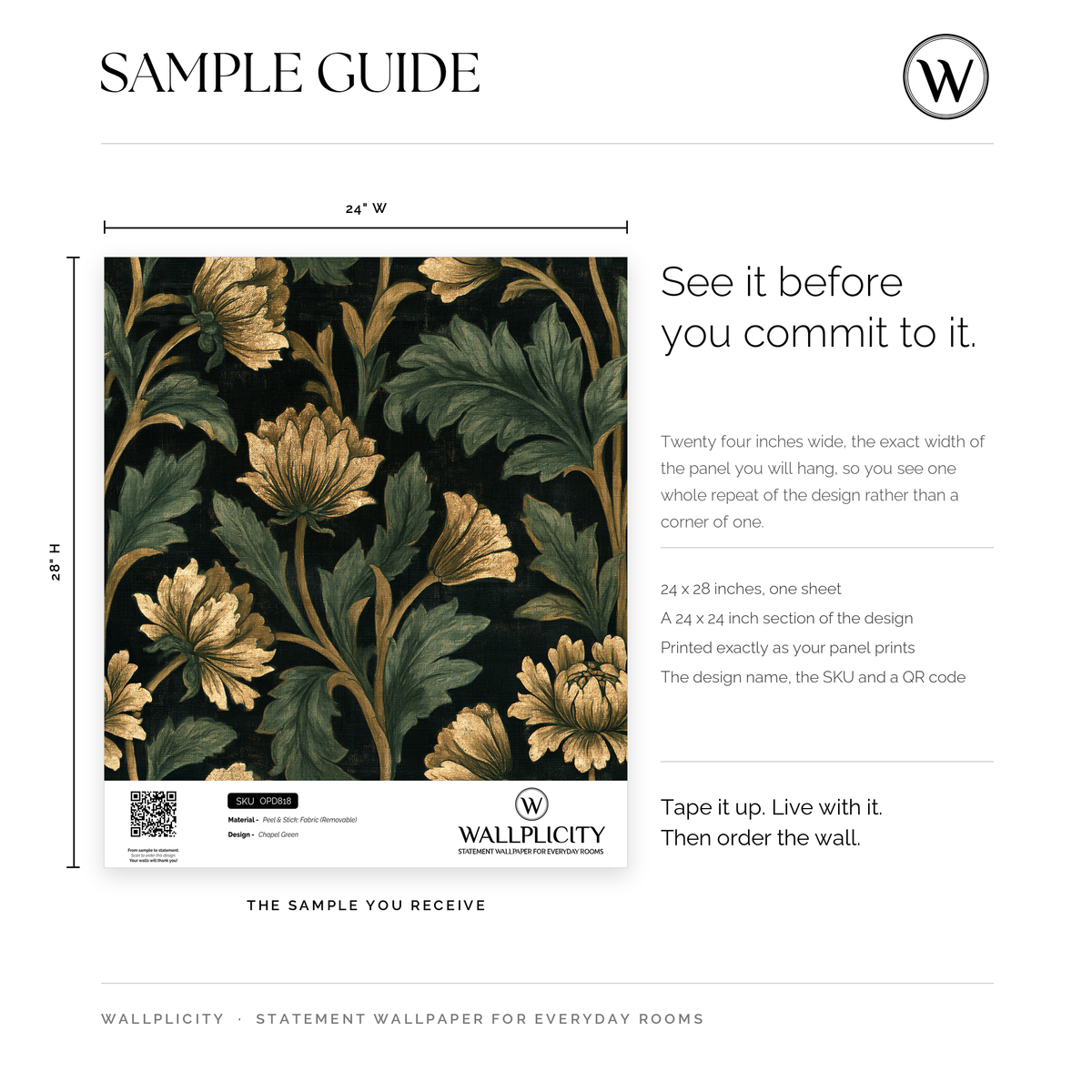 Chapel Green wallpaper sample guide