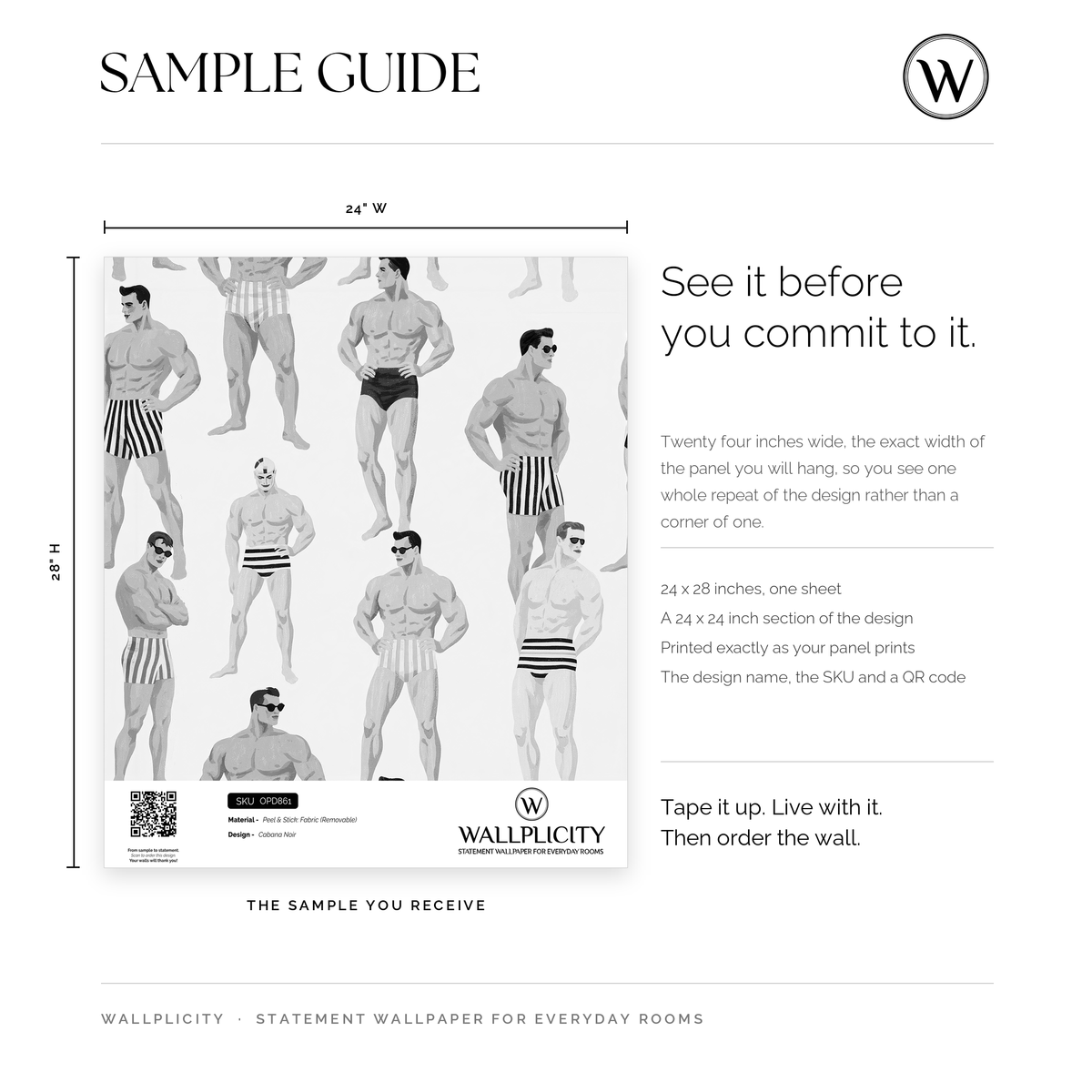 Cabana Noir wallpaper sample guide