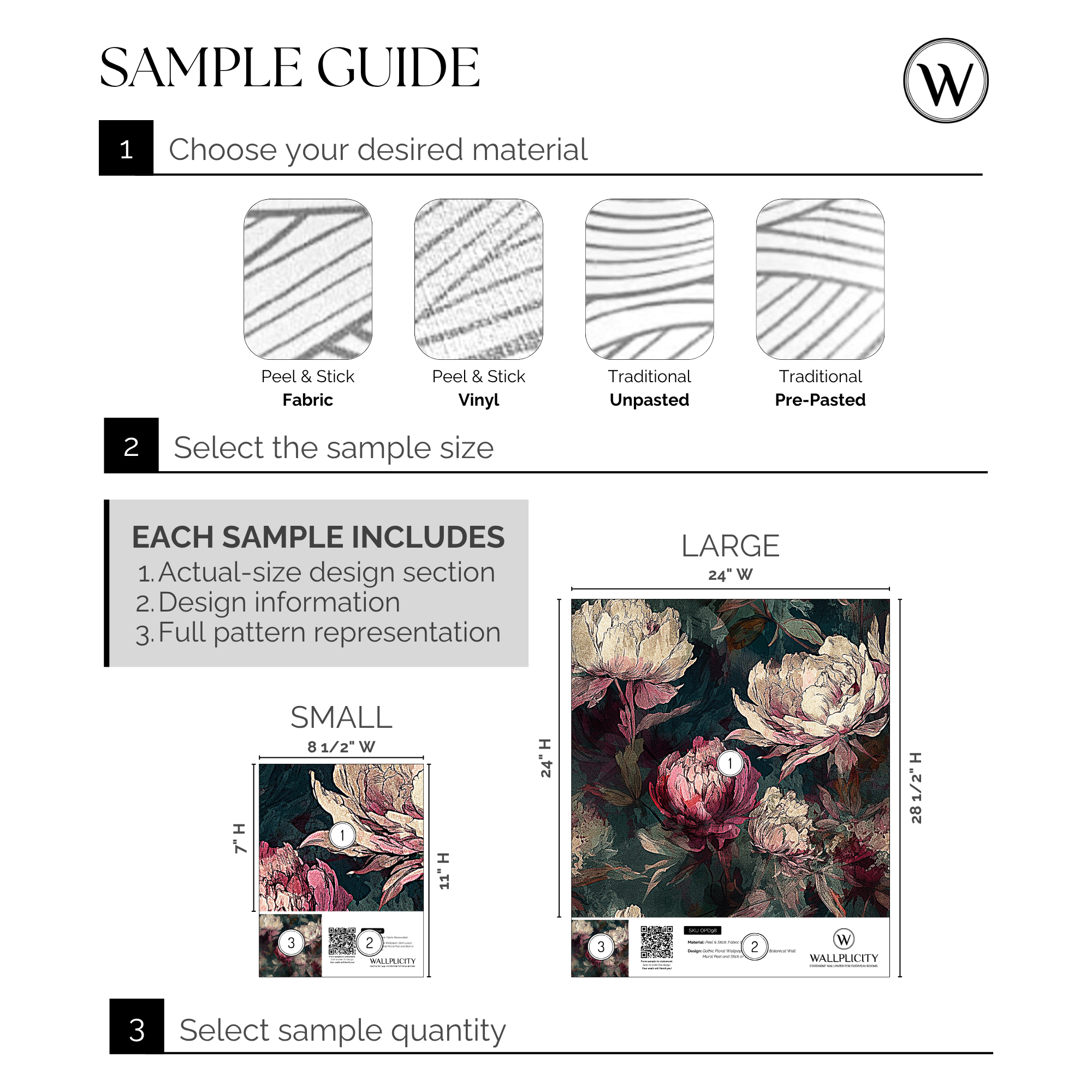 Gothic Romance wallpaper sample guide