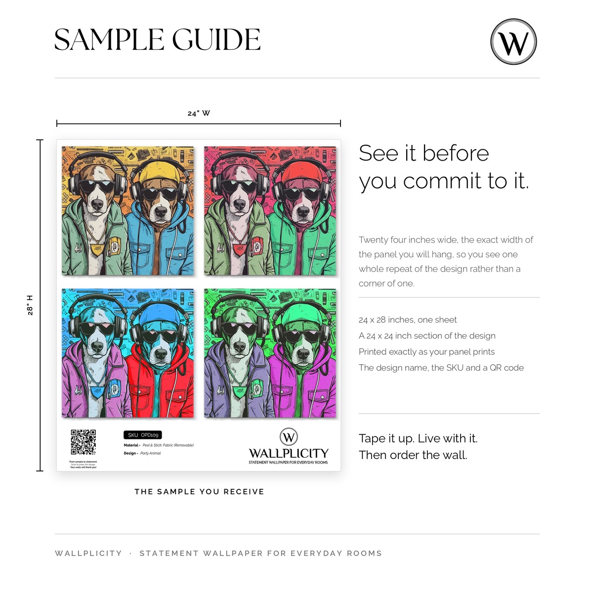 Party Animal wallpaper sample guide