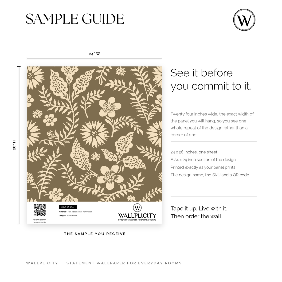 Nordic Bloom wallpaper sample guide