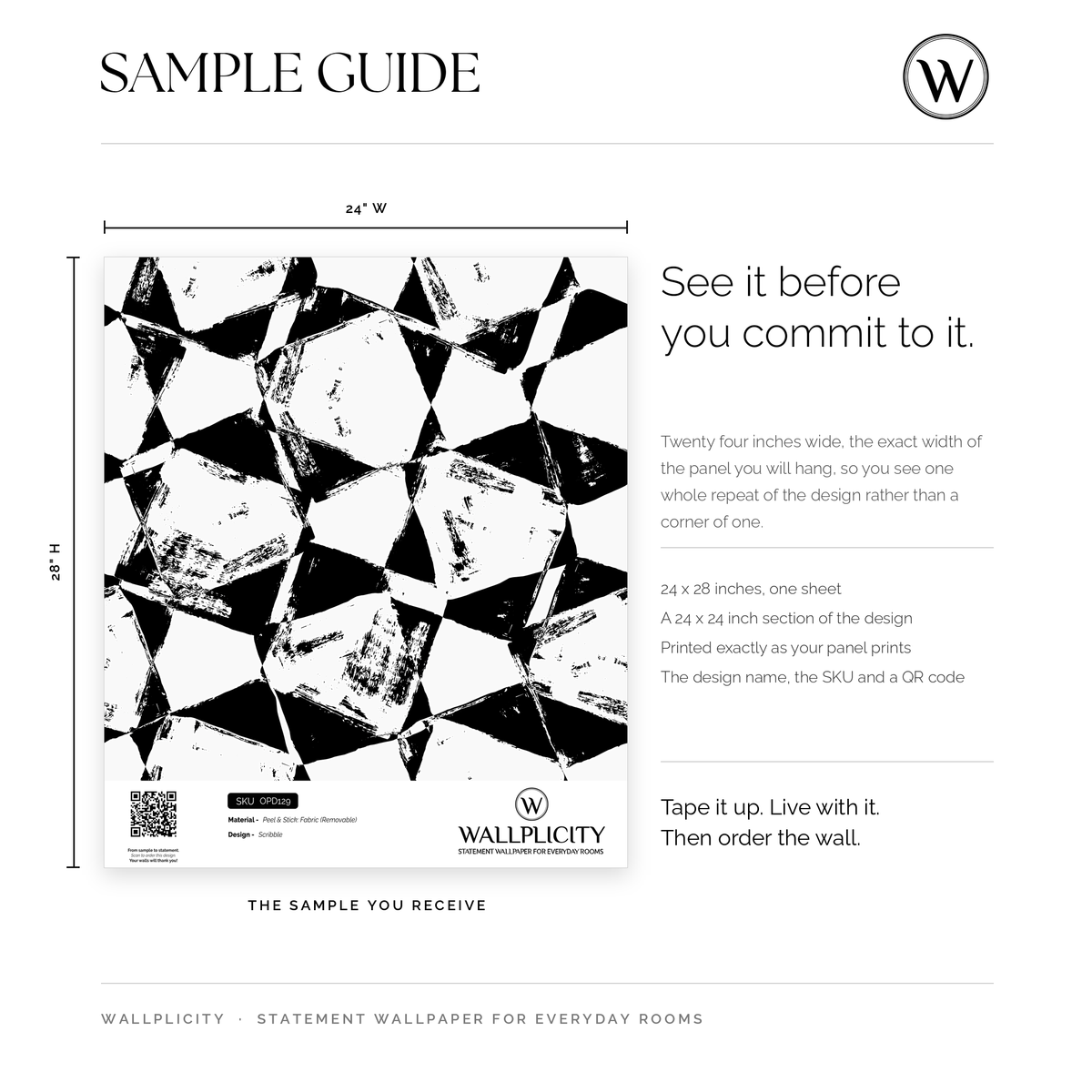 Scribble wallpaper sample guide