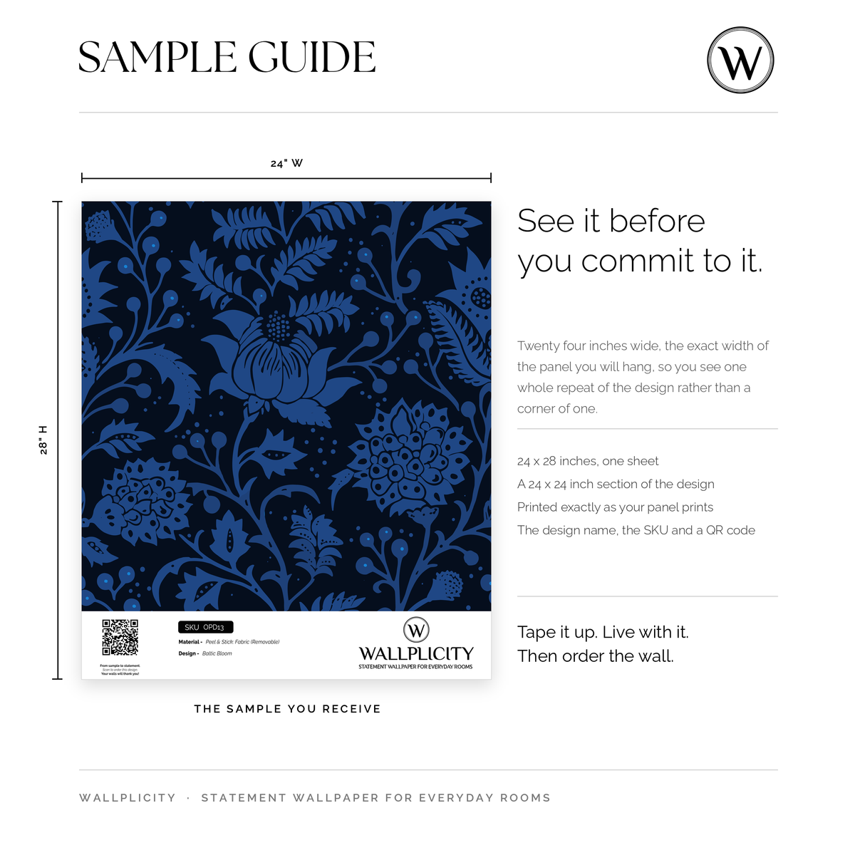 Baltic Bloom wallpaper sample guide
